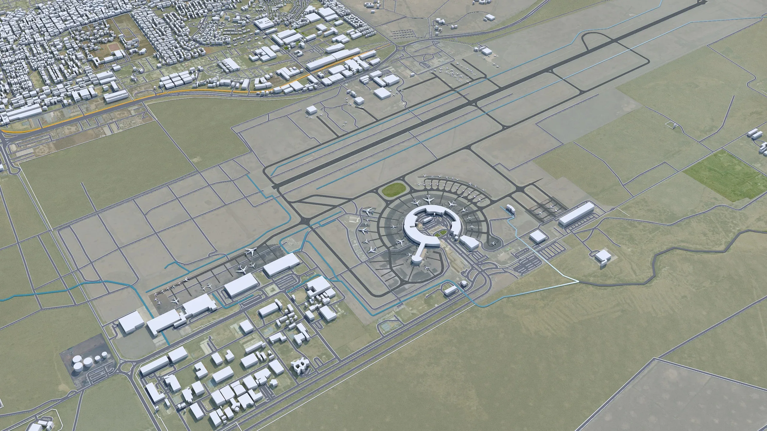 Nairobi city Kenya 3d model 40km