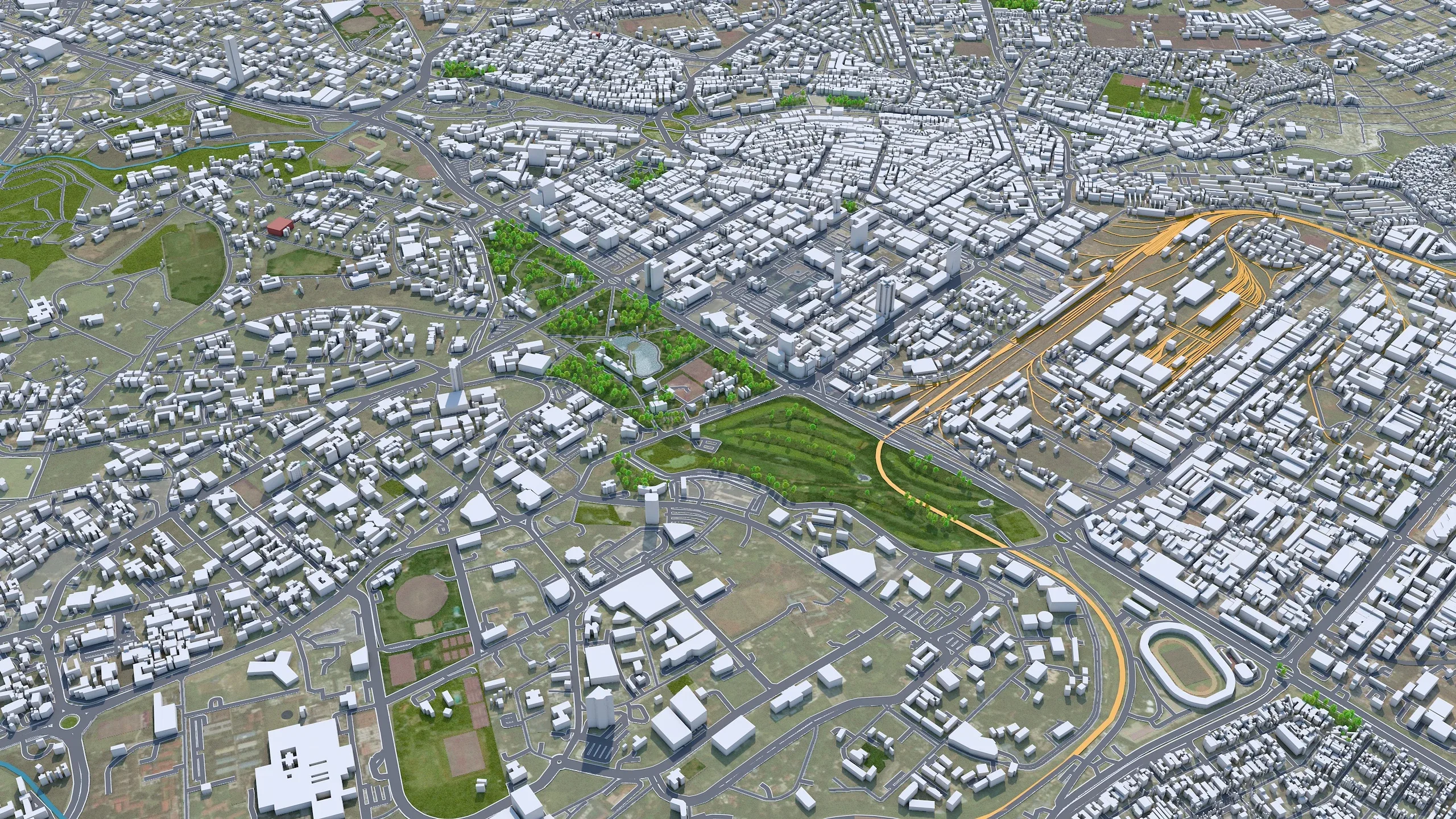 Nairobi city Kenya 3d model 40km