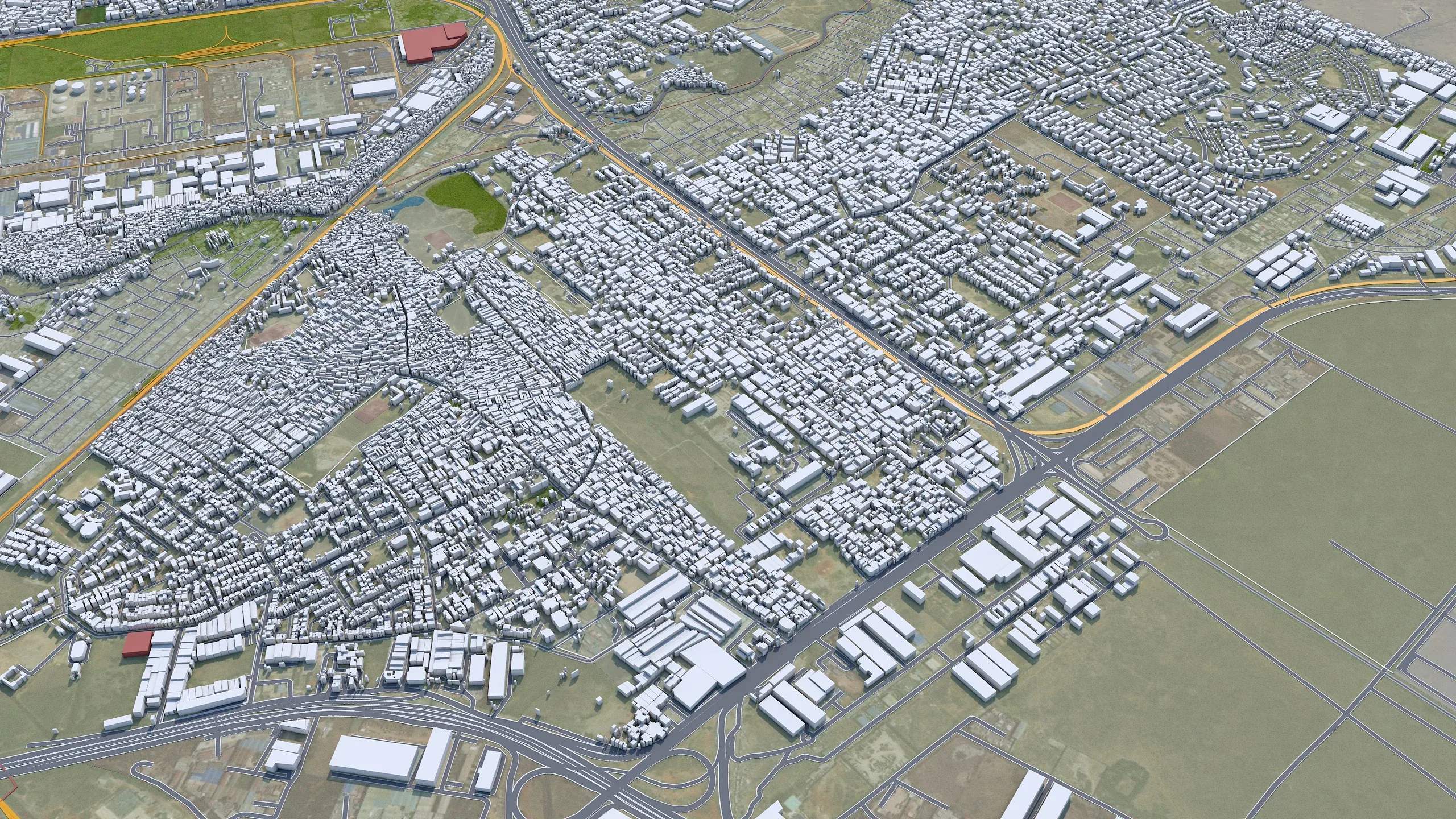 Nairobi city Kenya 3d model 40km