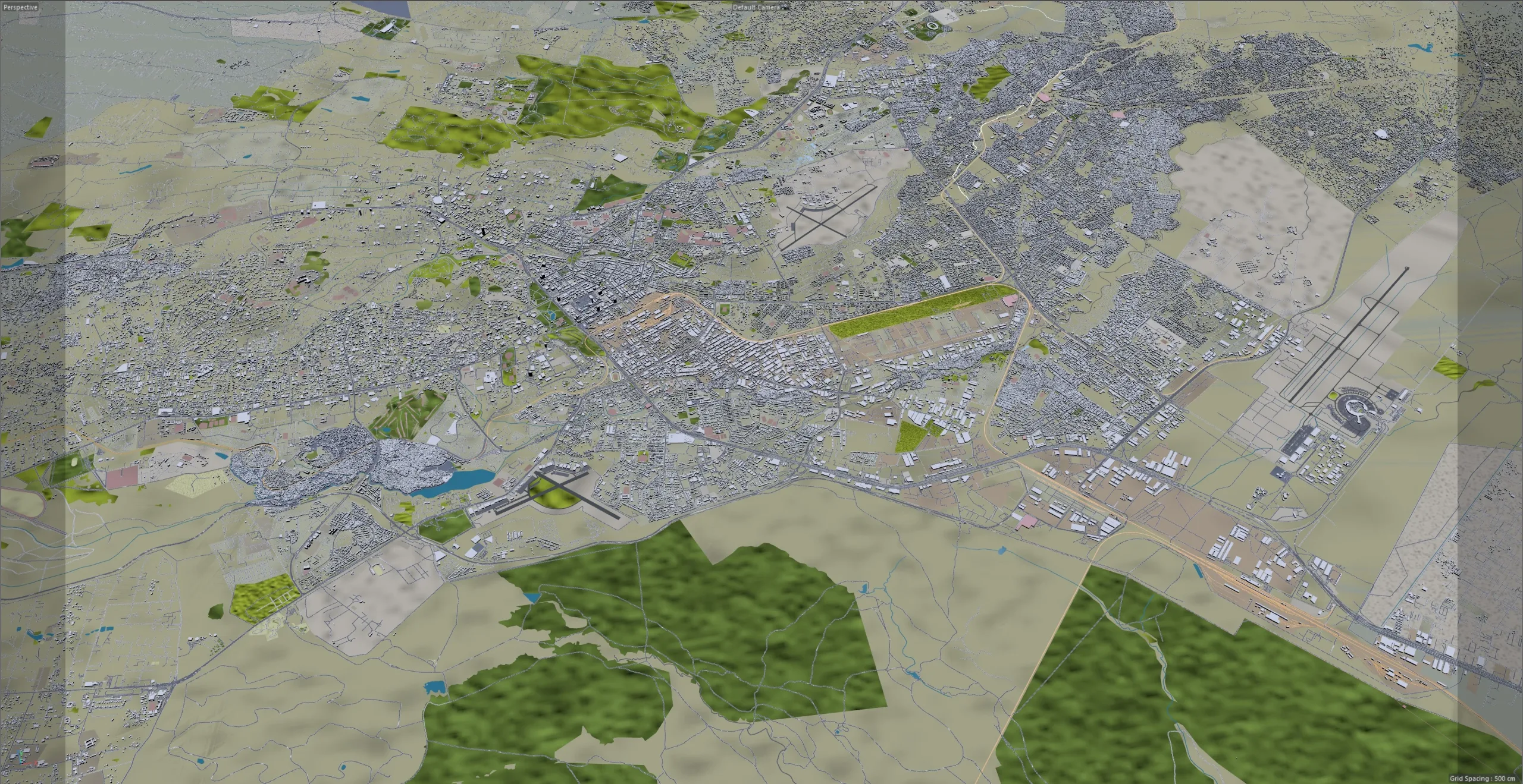 Nairobi city Kenya 3d model 40km