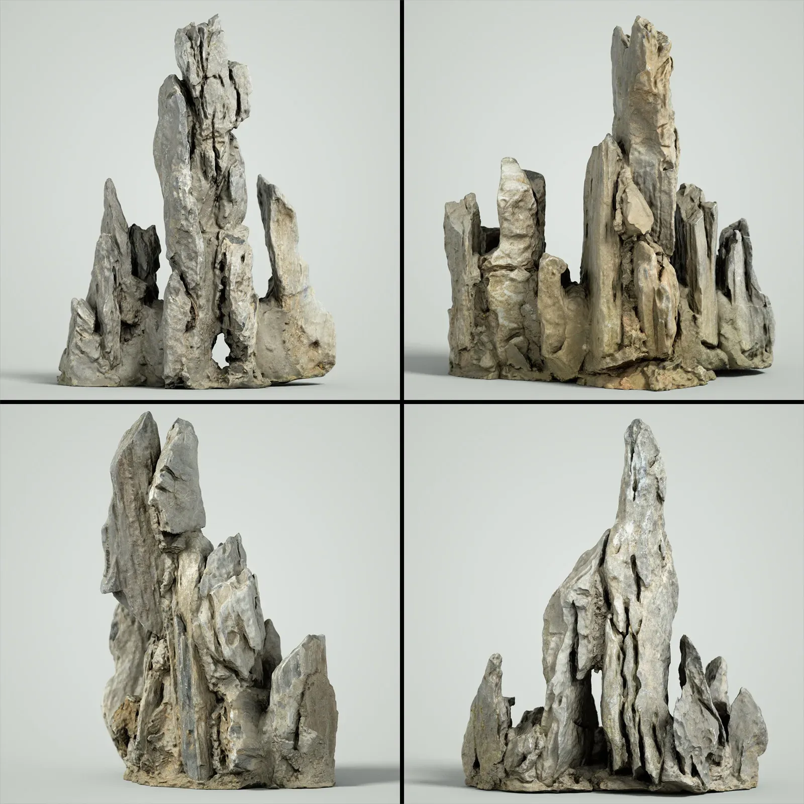 3D Scanned Spiky Rock Collection