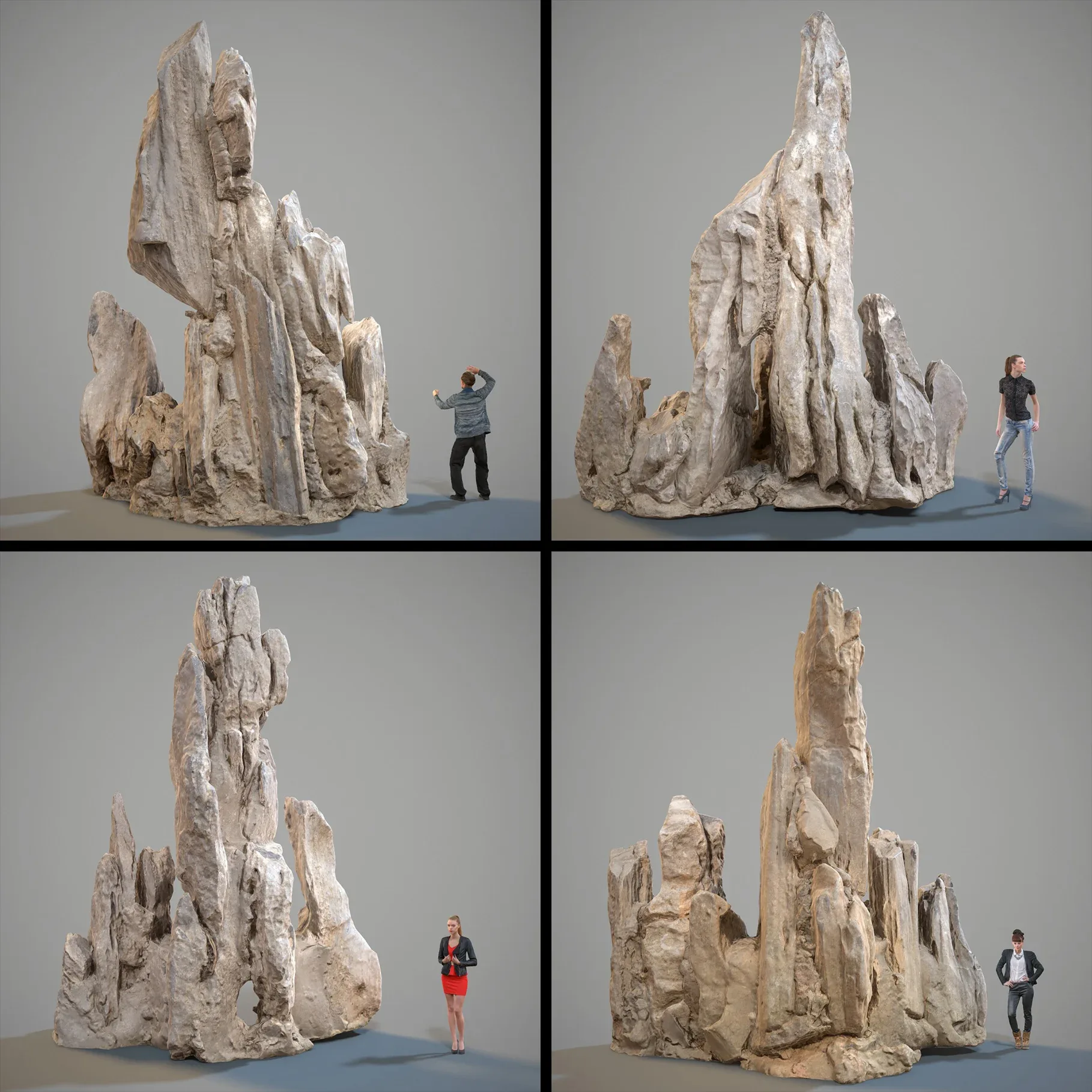 3D Scanned Spiky Rock Collection