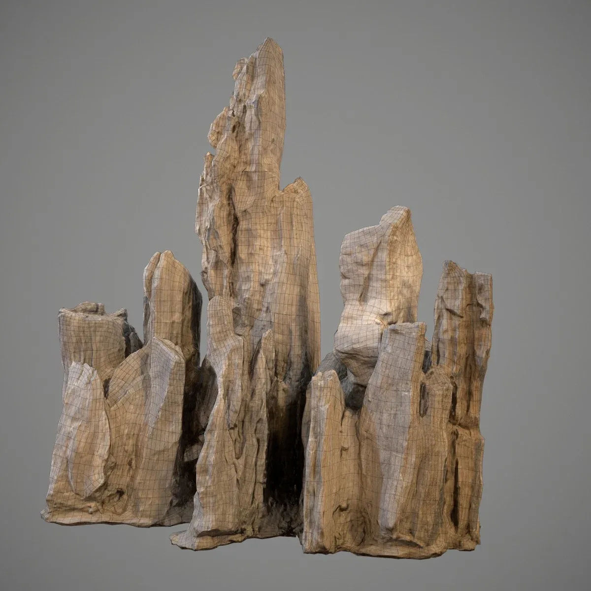 3D Scanned Spiky Rock Collection