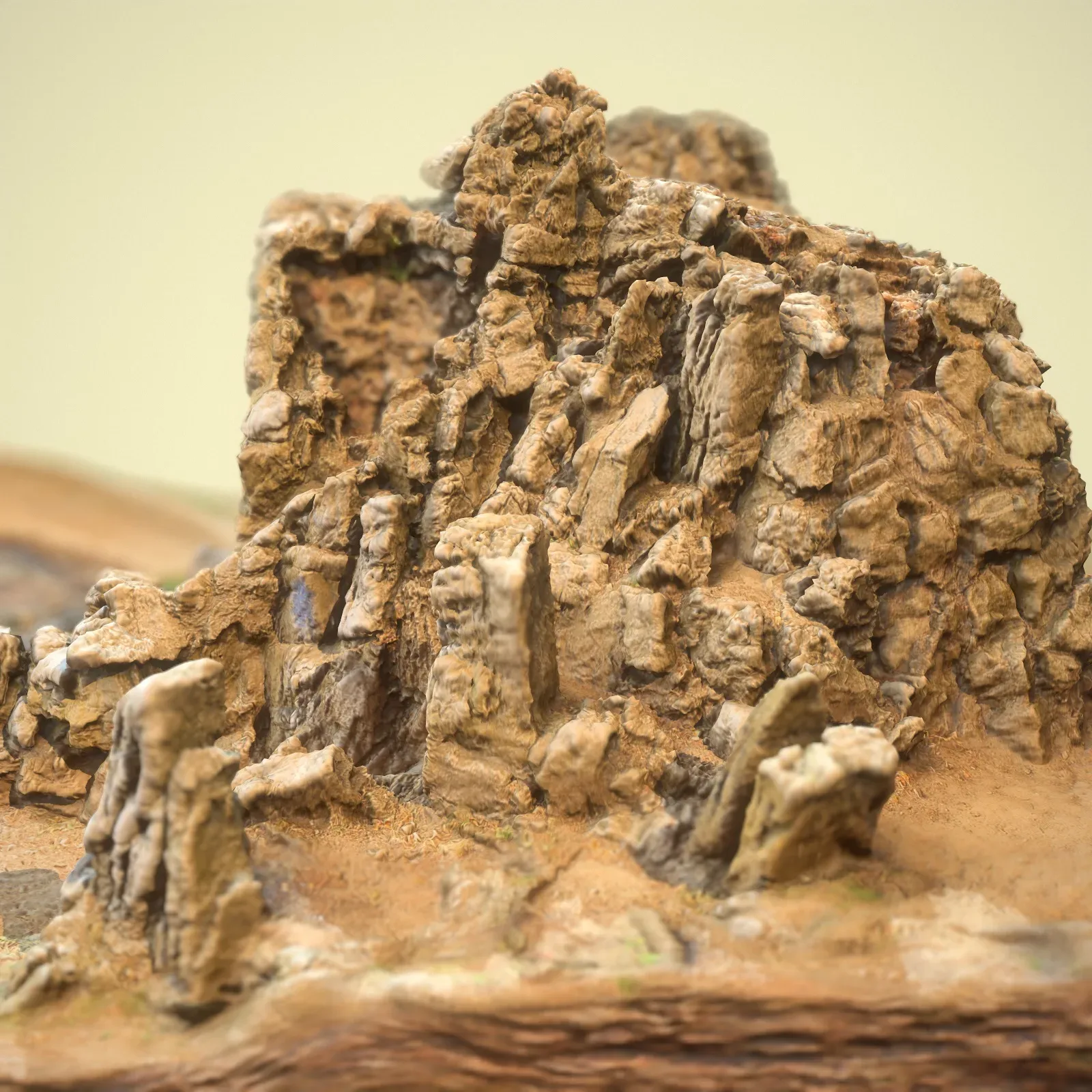 3D Scanned Rocky Cave with Tunnel