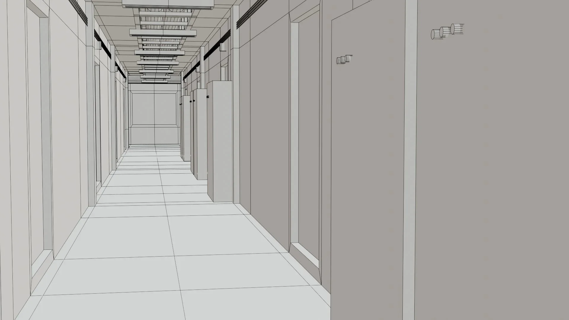 Modular Basement Corridor - Game Ready - PBR