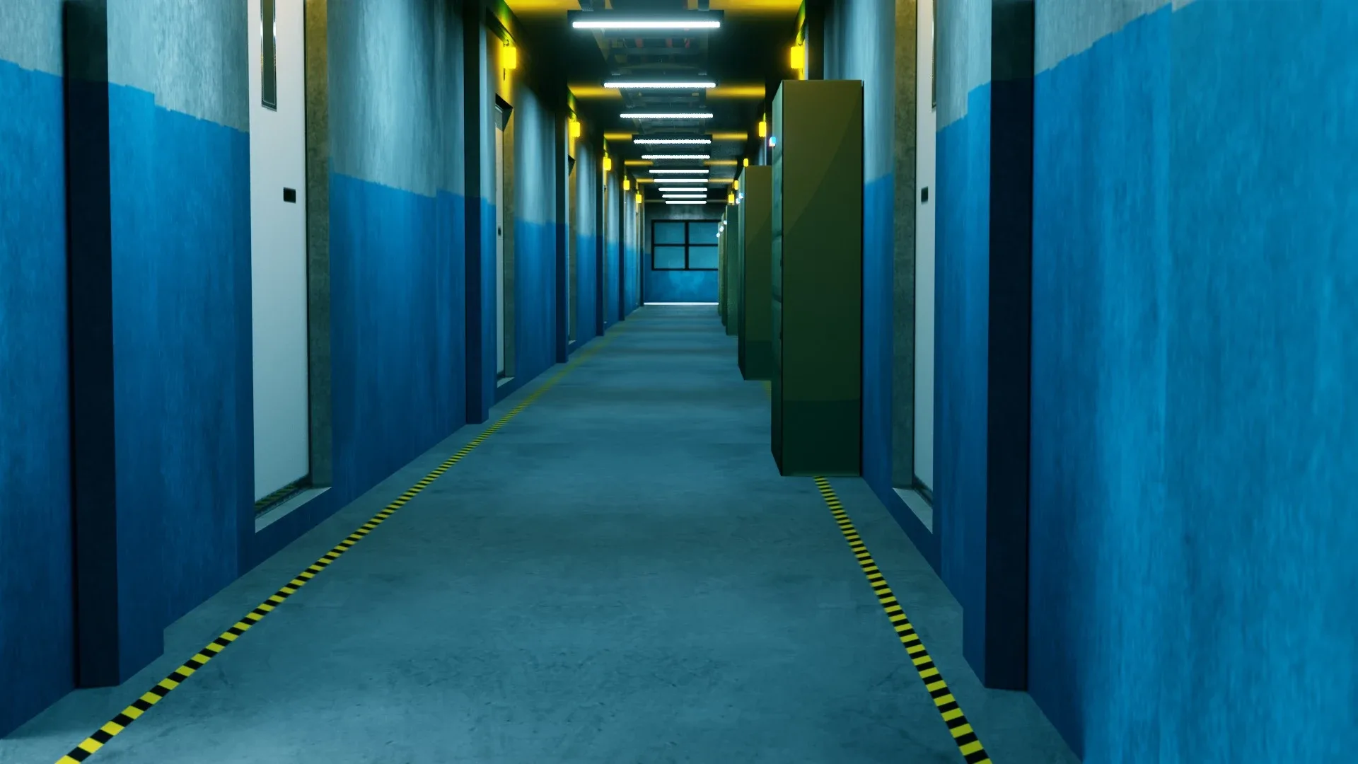 Modular Basement Corridor - Game Ready - PBR