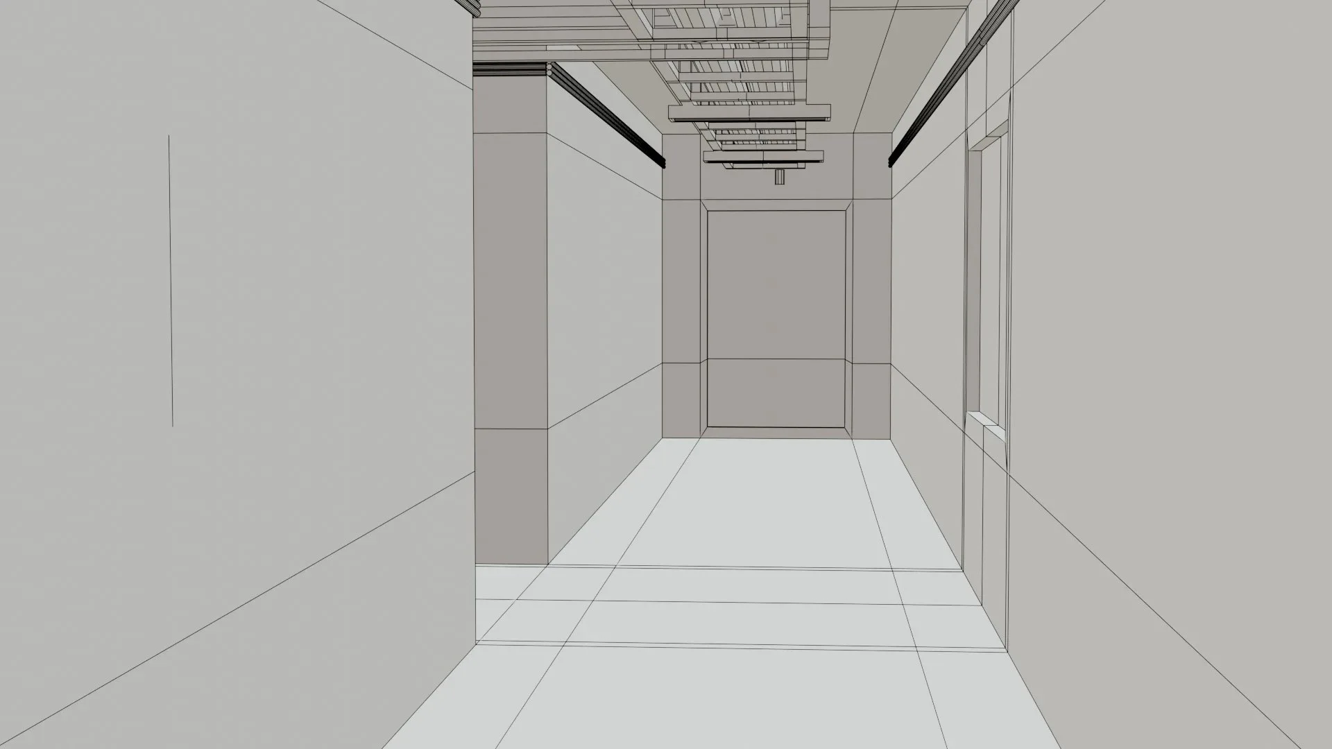 Modular Basement Corridor - Game Ready - PBR