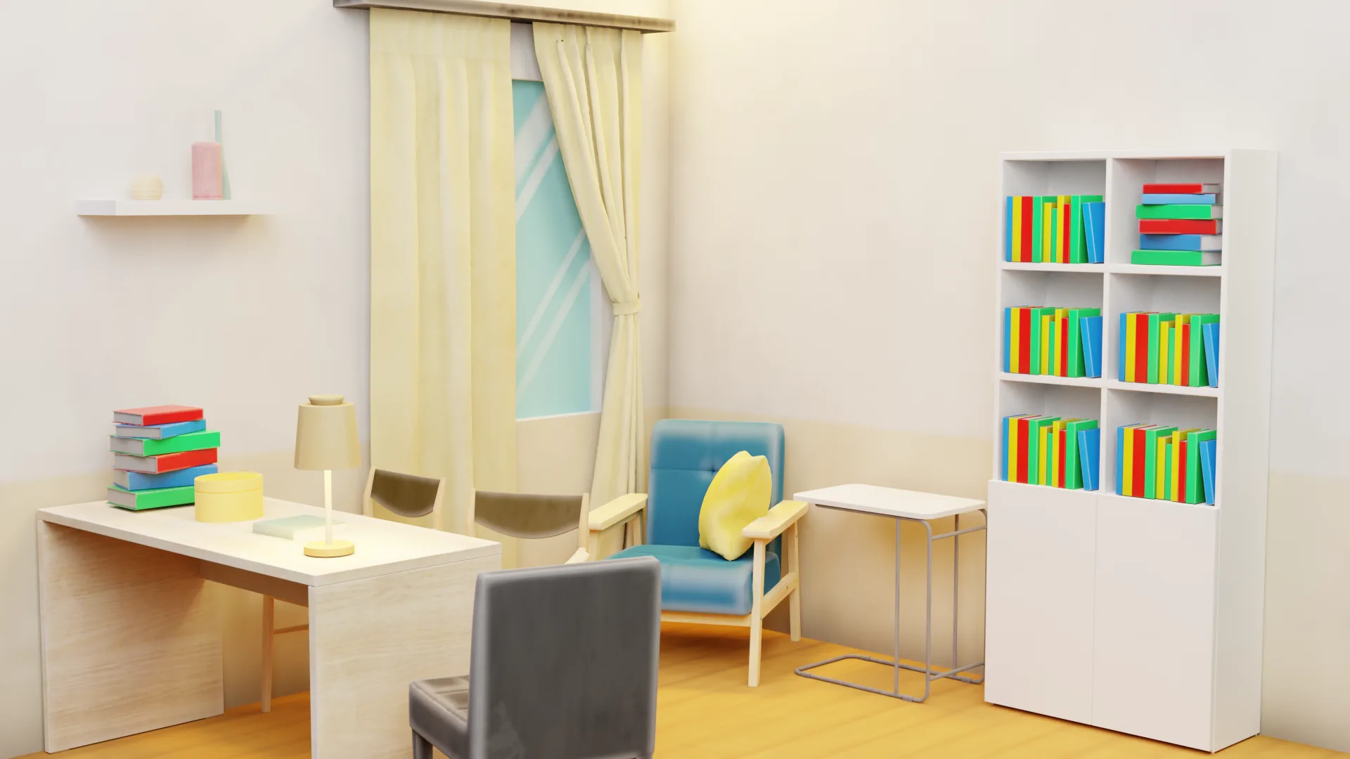 Low poly models BUNDLE | Kpack | Blender Asset Browser | 3D furniture | Stylized | Cartoon | Archviz