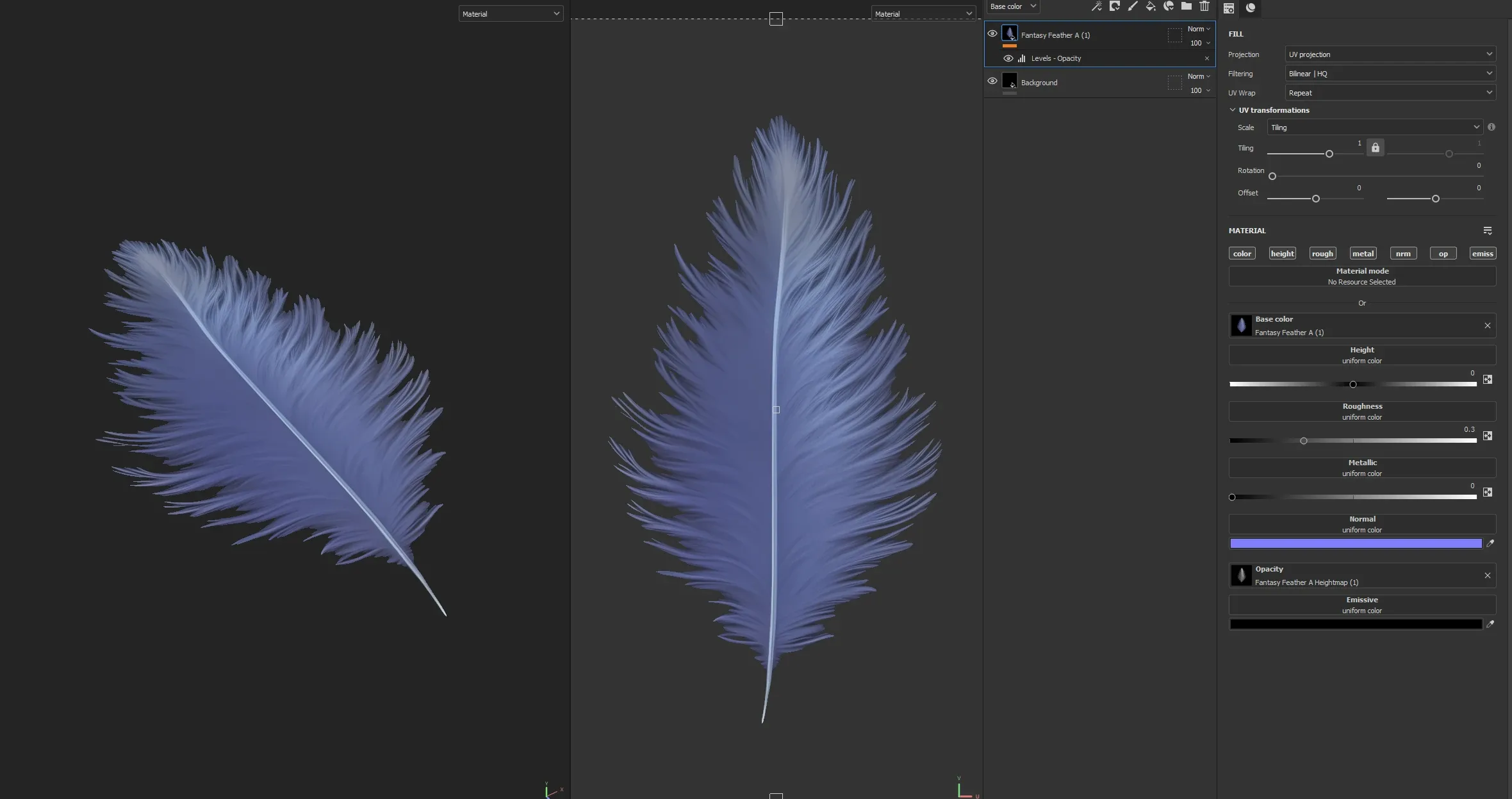 40 Fantasy Feathers | Alphas, Displacement, Diffuse