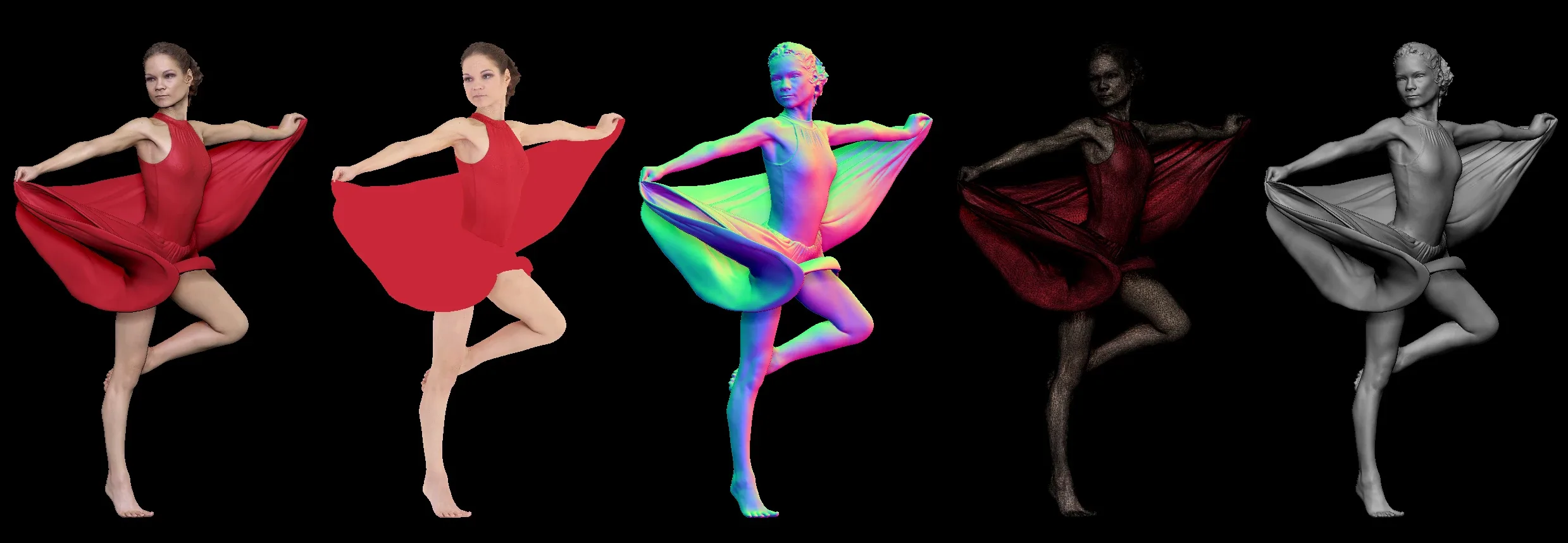 Female Scan - Sylph Red Dress