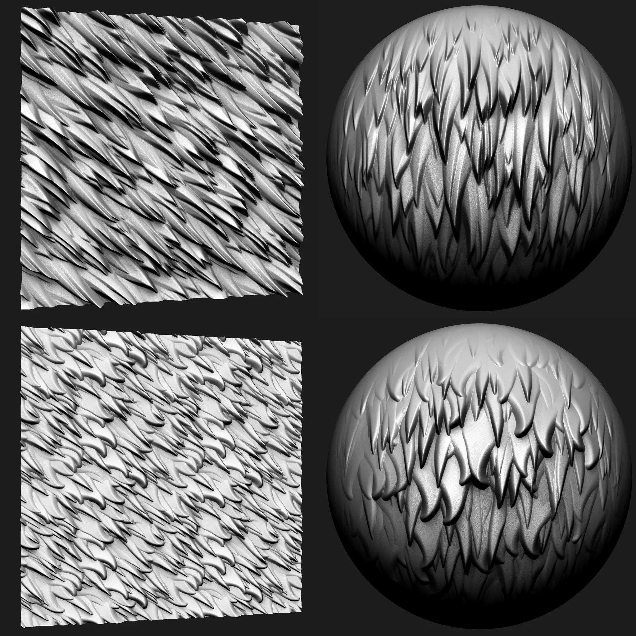 Stylized Fur and Hair VDM Brushes and Noise Vol 2