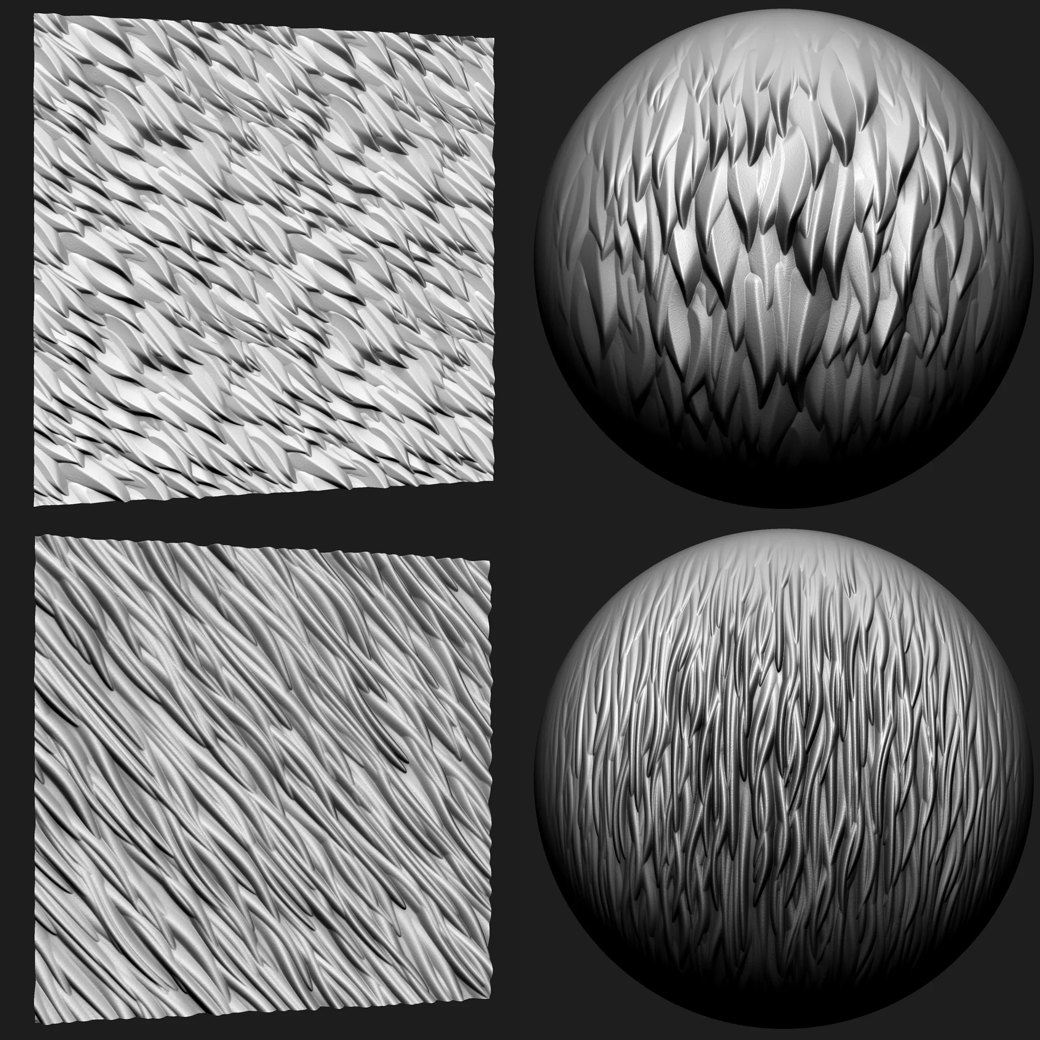 Stylized Fur and Hair VDM Brushes and Noise Vol 2