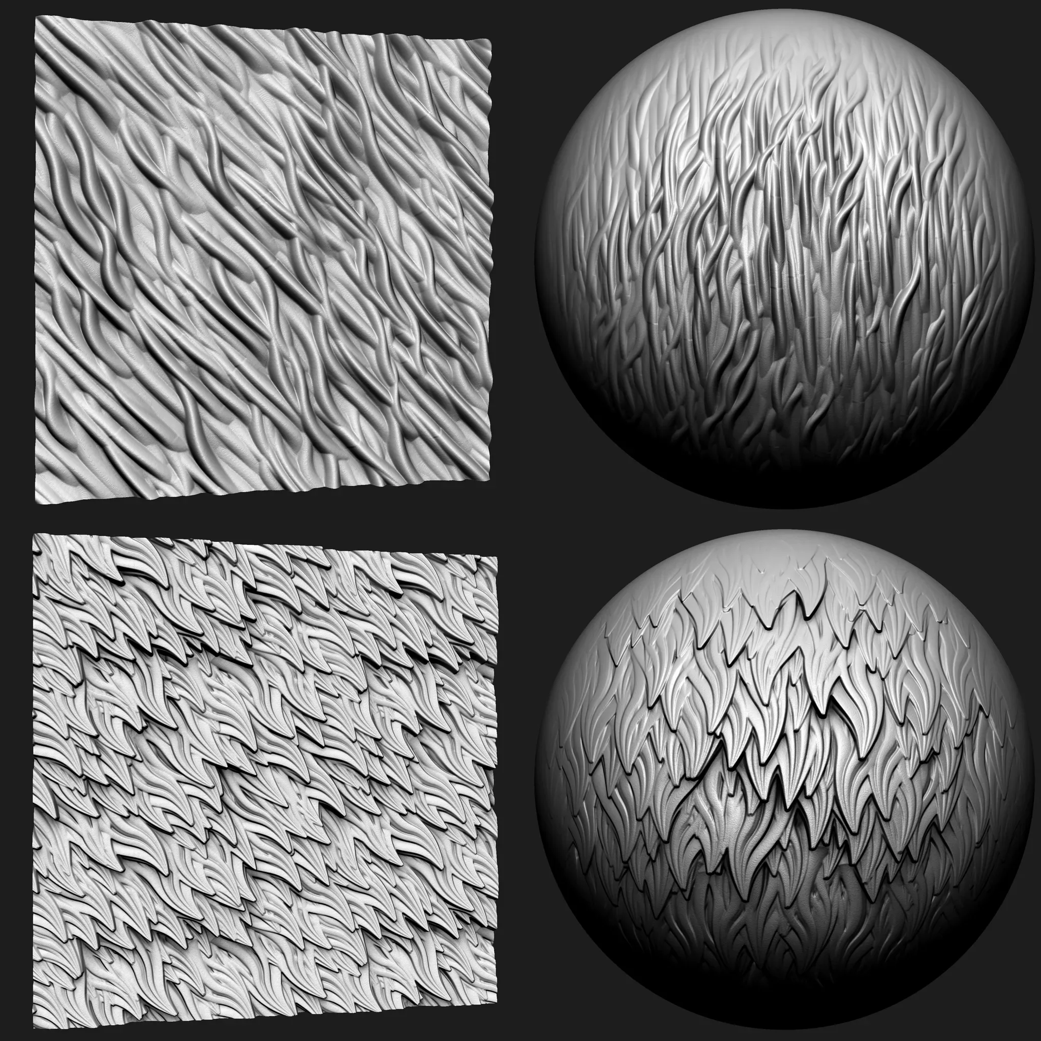 Stylized Fur and Hair VDM Brushes and Noise Vol 2