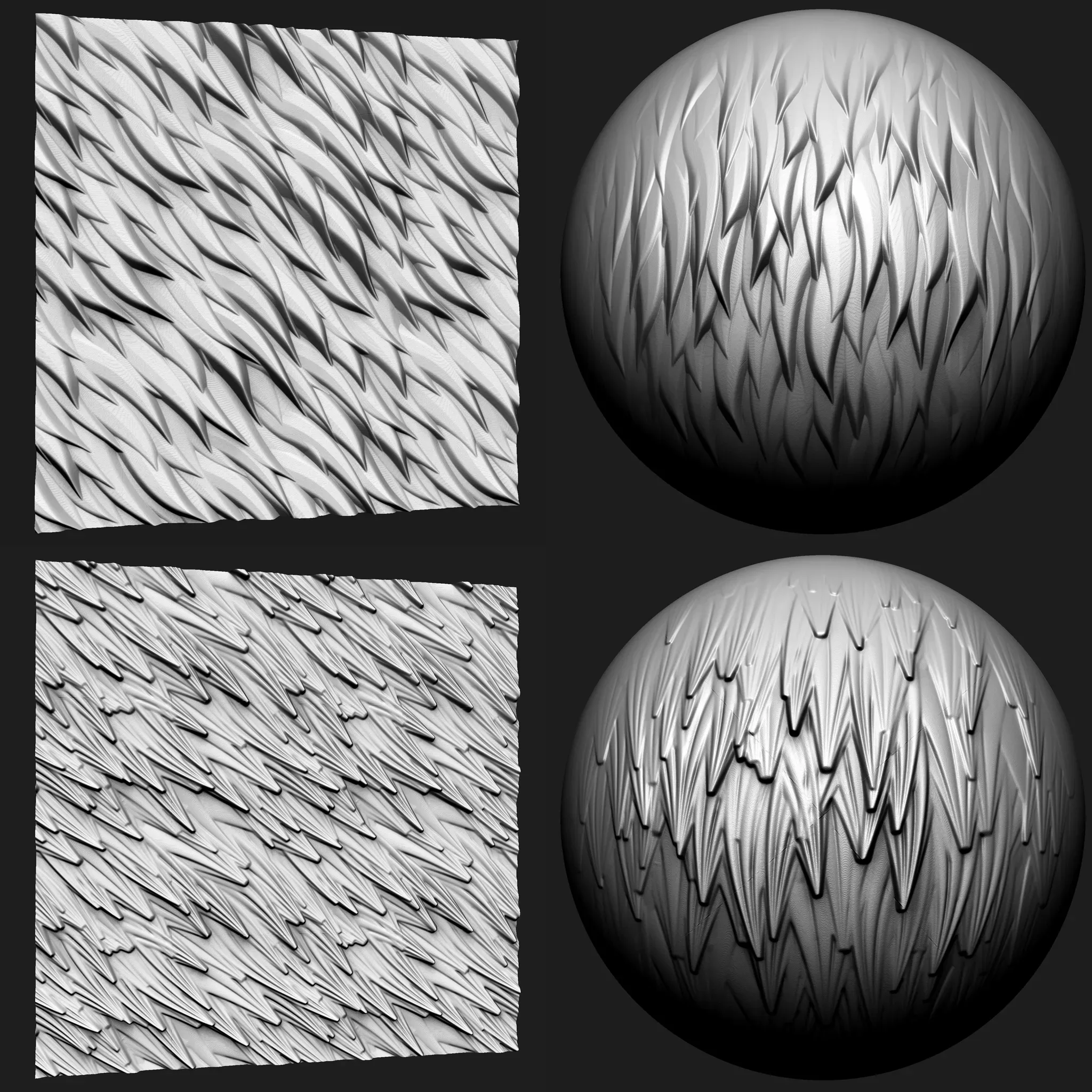 Stylized Fur and Hair VDM Brushes and Noise Vol 2