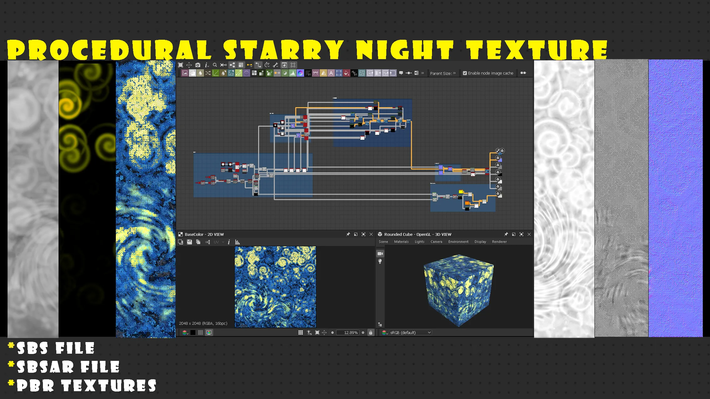 Procedural Starry Night Textures