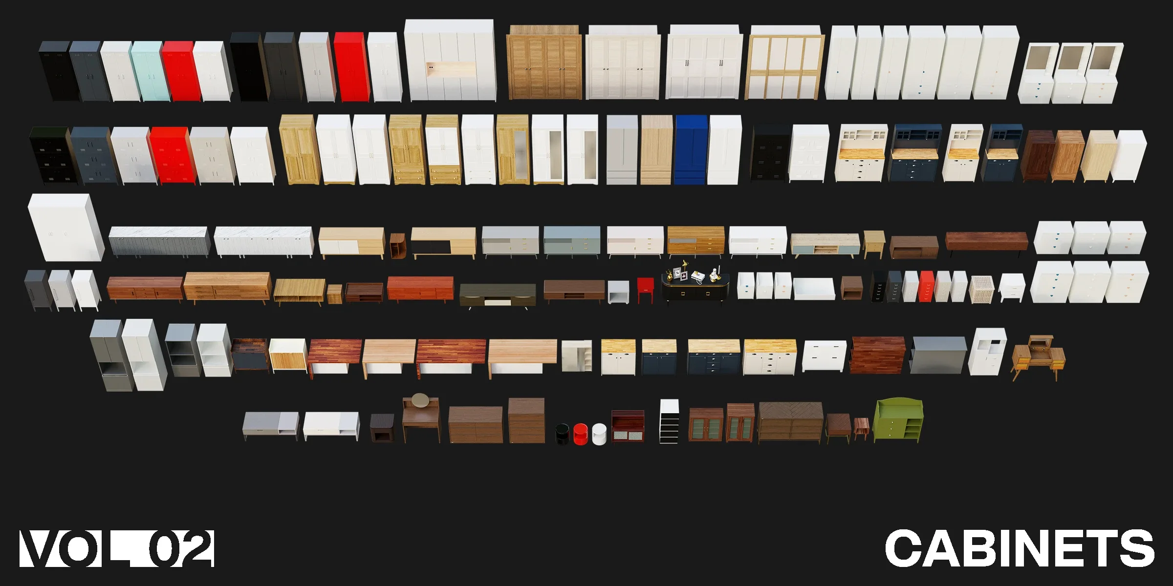 Interior Models VOL 02 - Furniture for Blender & 3ds max