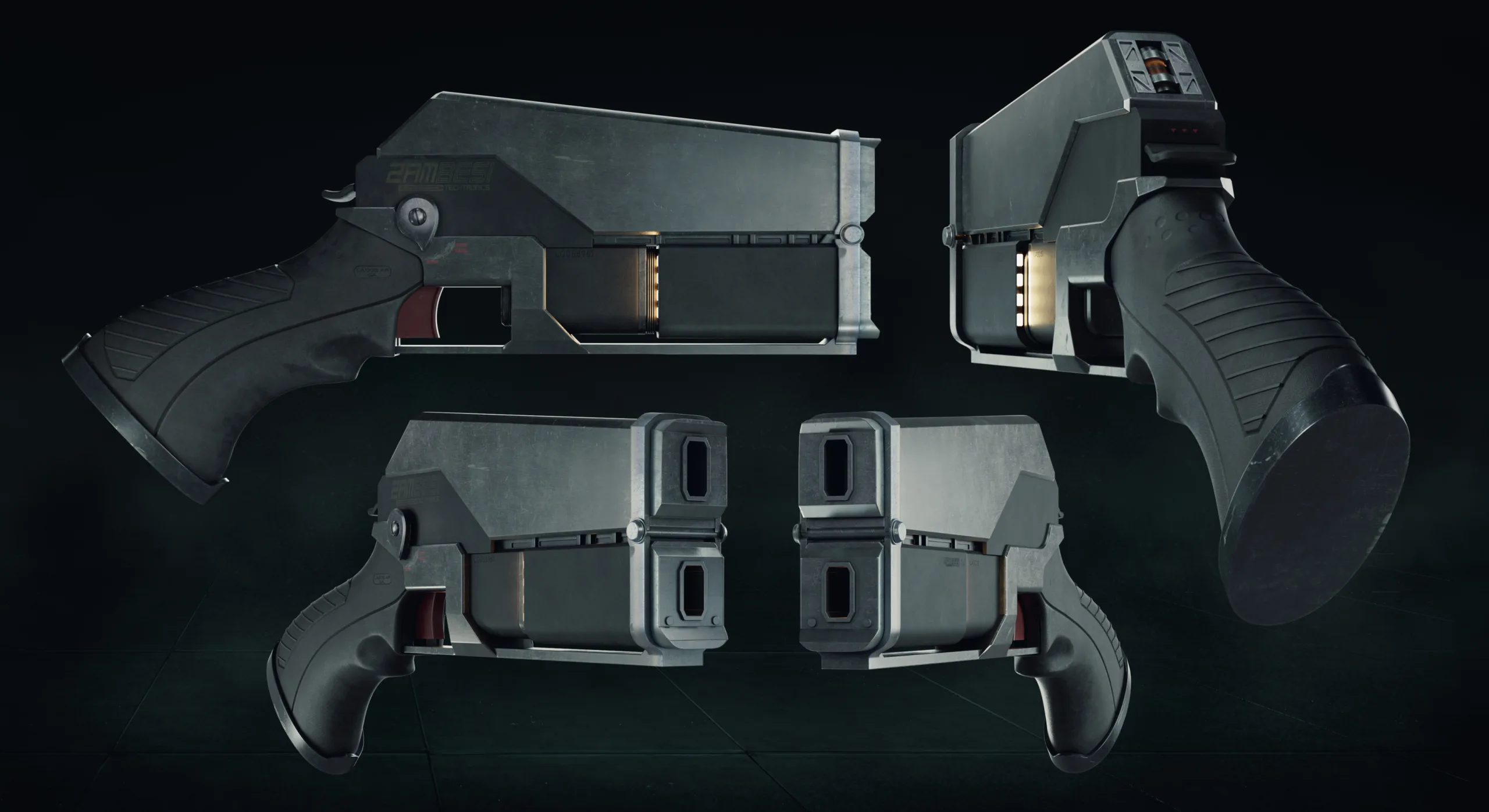 Cyber Handgun (VFX Asset)