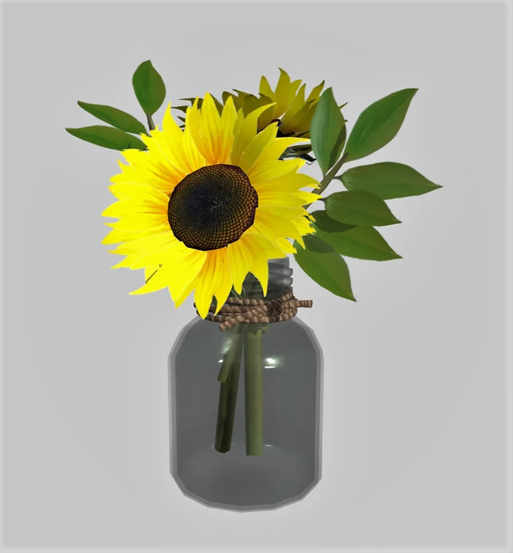 Sunflower in a jar