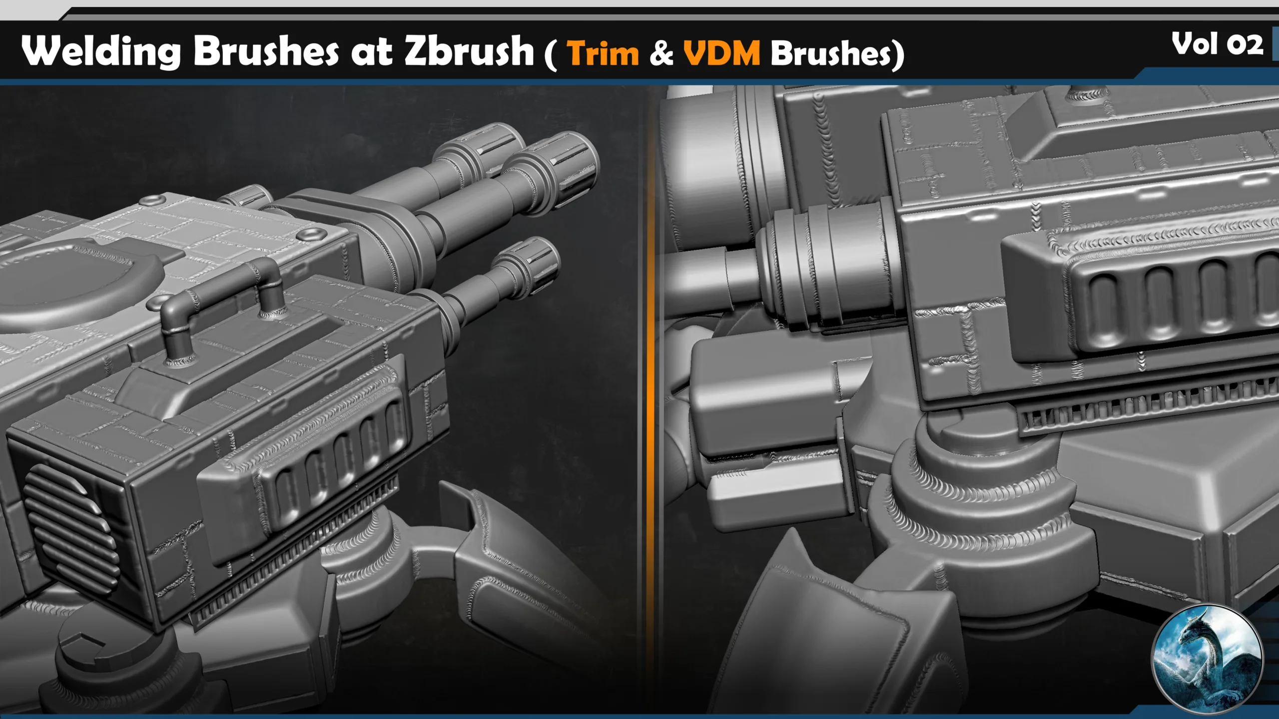 40 Welding Brushes at Zbrush ( Trim & VDM Brushes) Vol 02