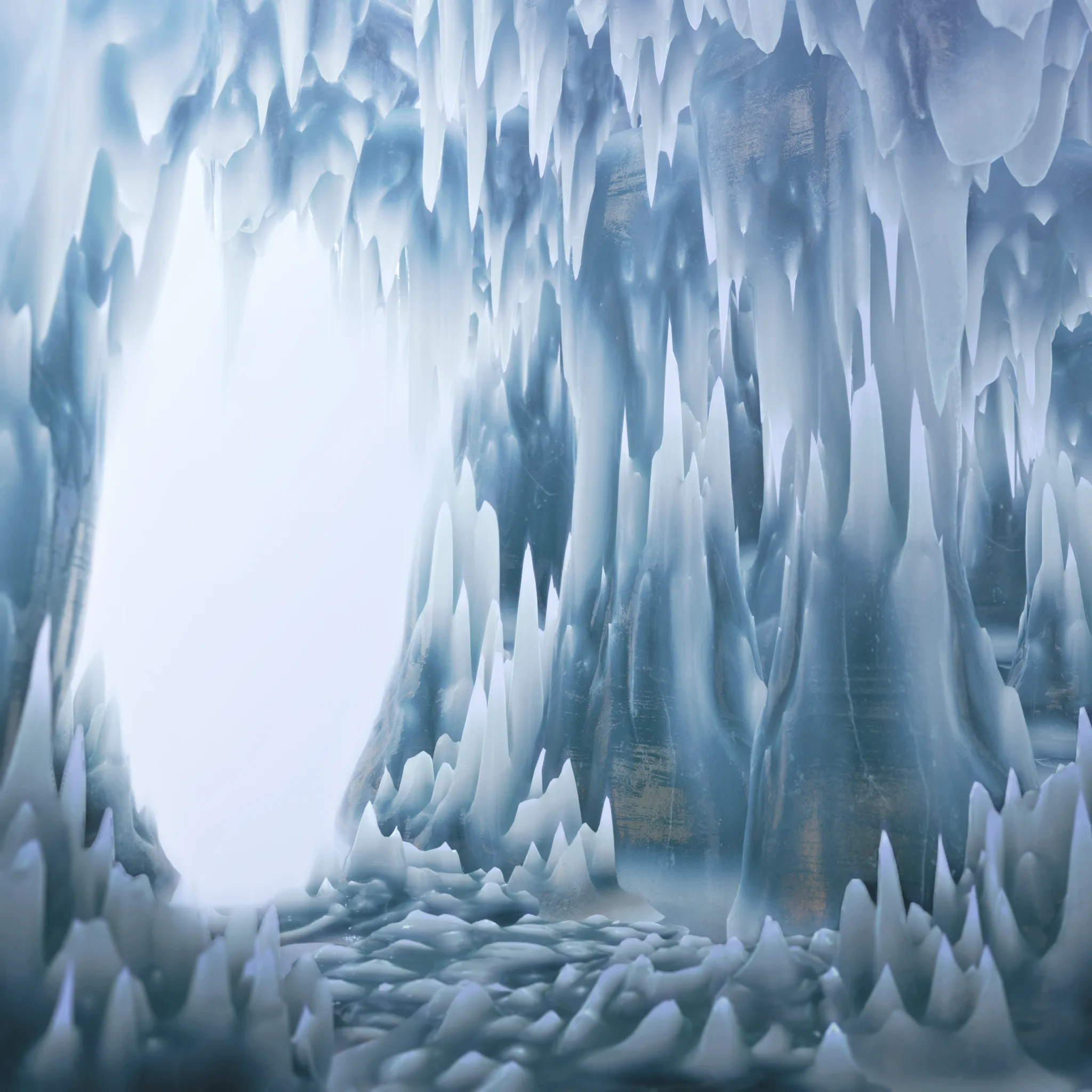 Low poly Ice Spike Cave 230501