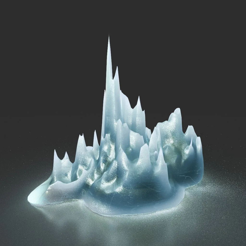 Low poly Ice Spike Cave 230501