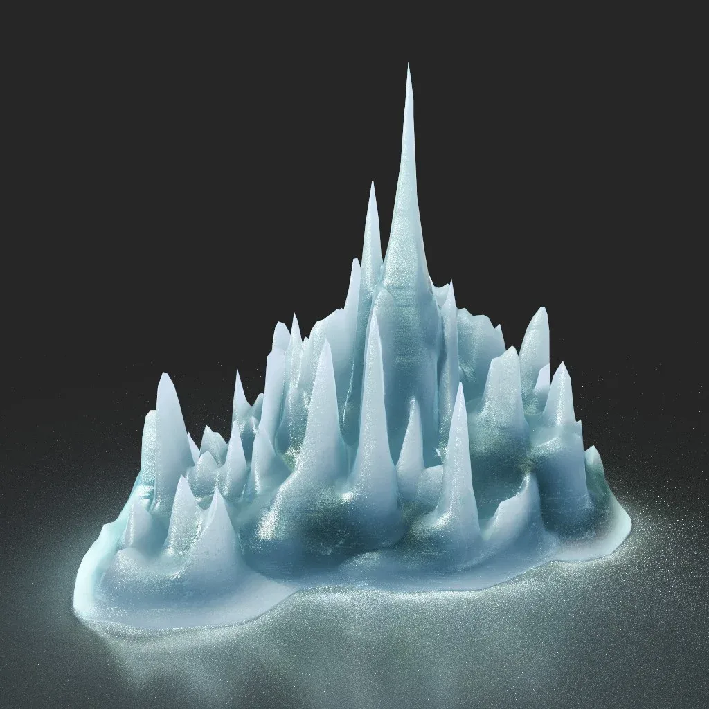 Low poly Ice Spike Cave 230501