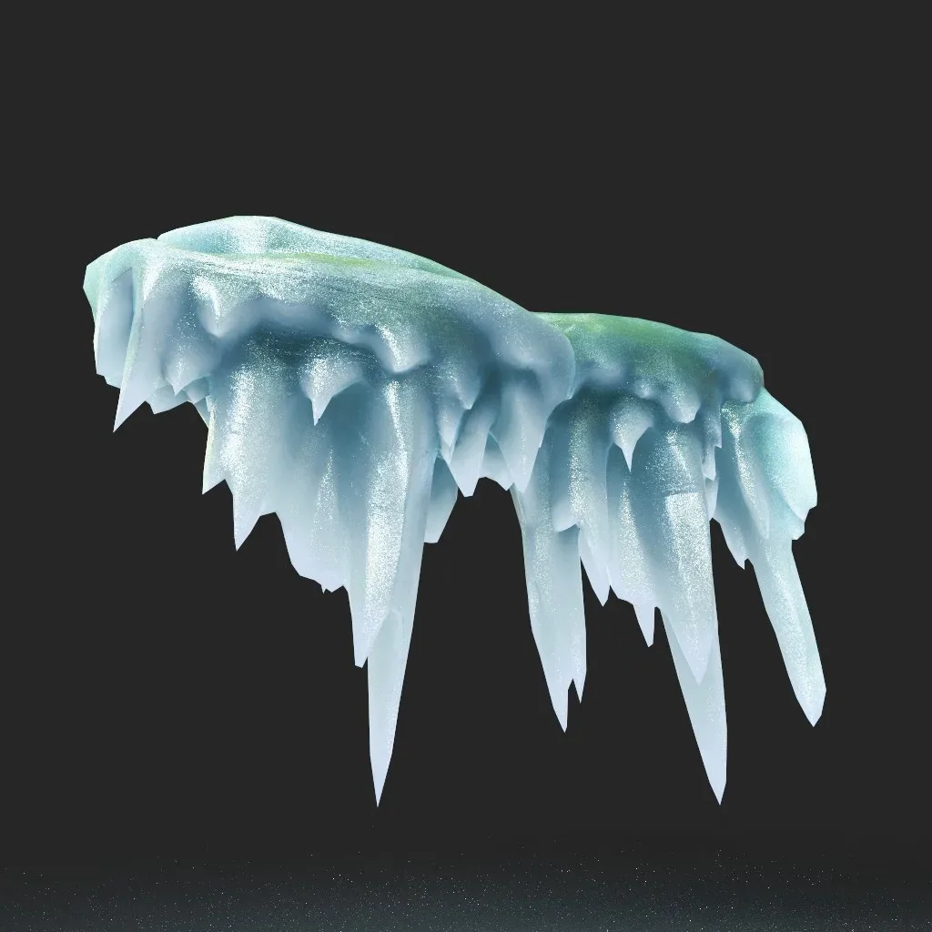 Low poly Ice Spike Cave 230501