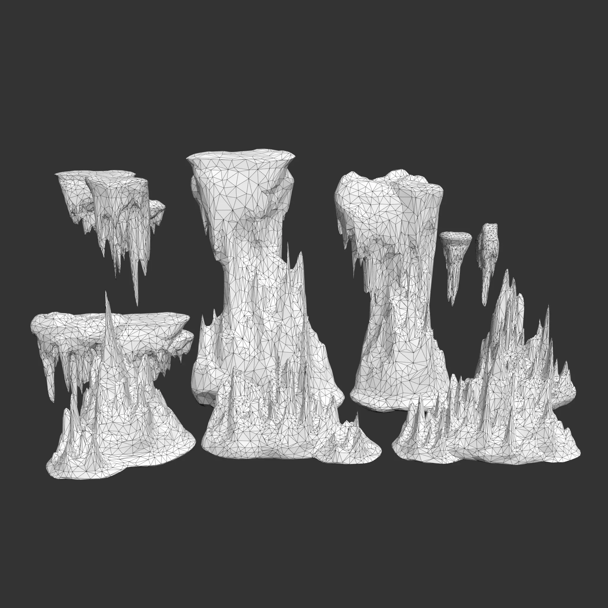 Low poly Ice Spike Cave 230501