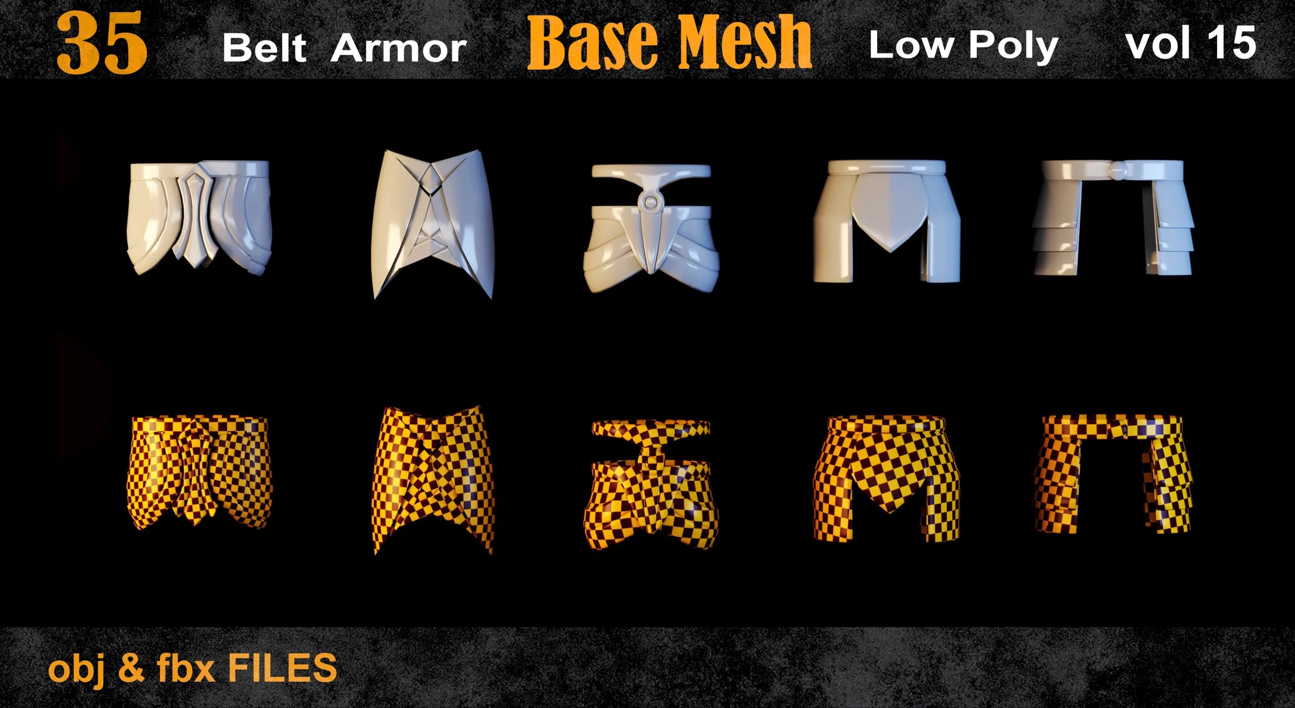 35 Belt Armor Base Mesh vol 15