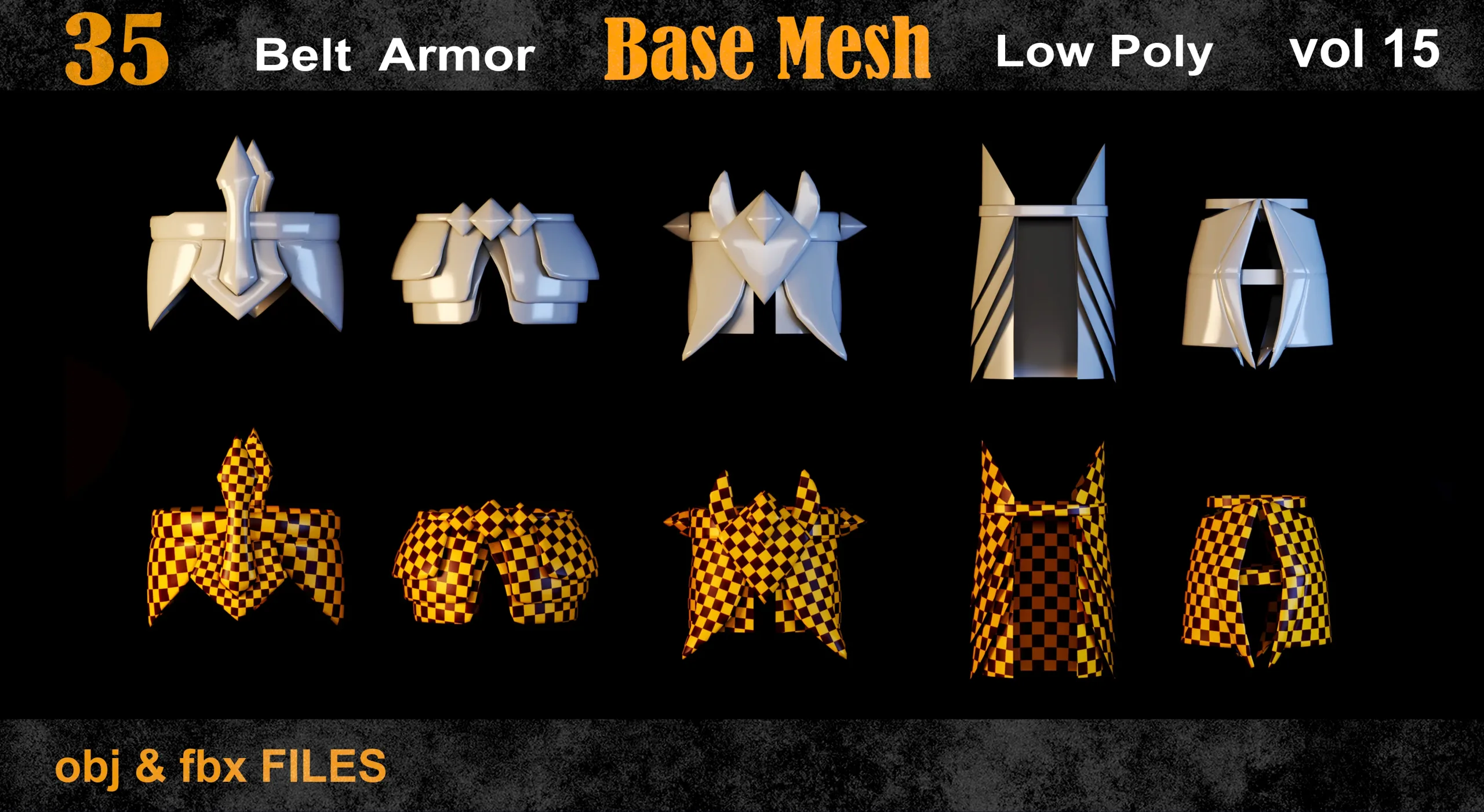 35 Belt Armor Base Mesh vol 15