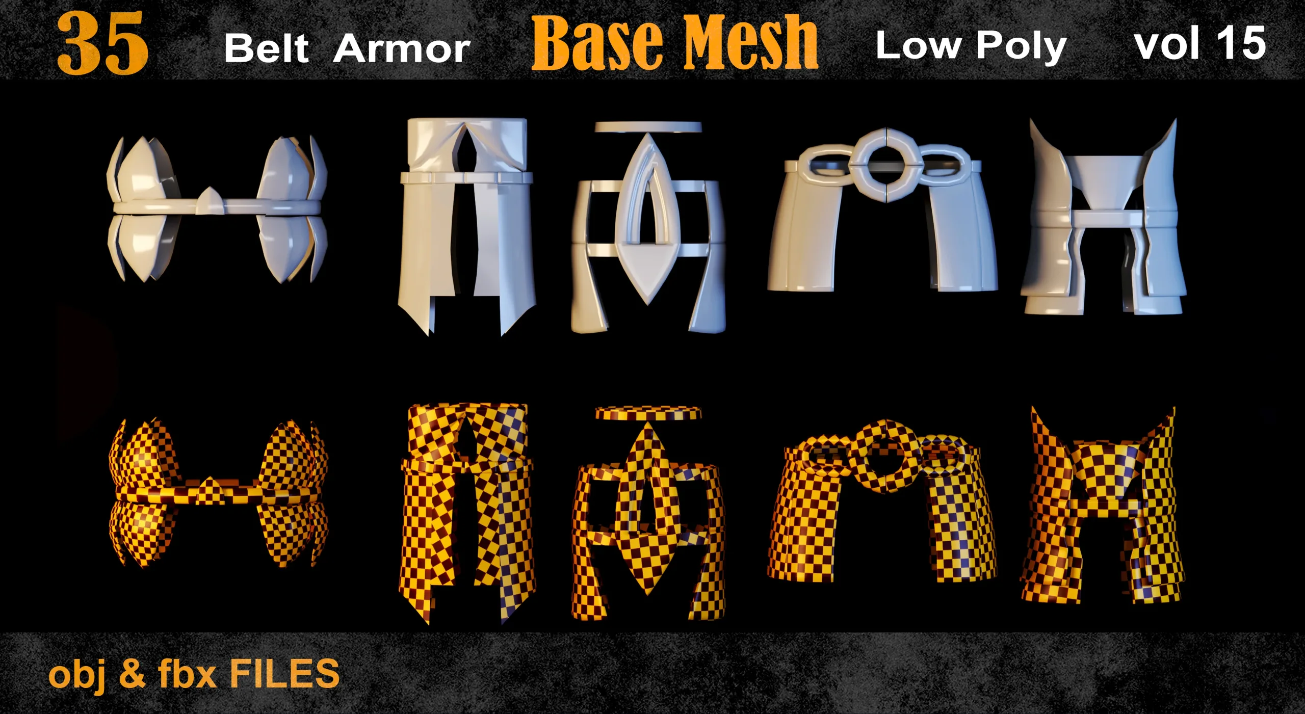 35 Belt Armor Base Mesh vol 15