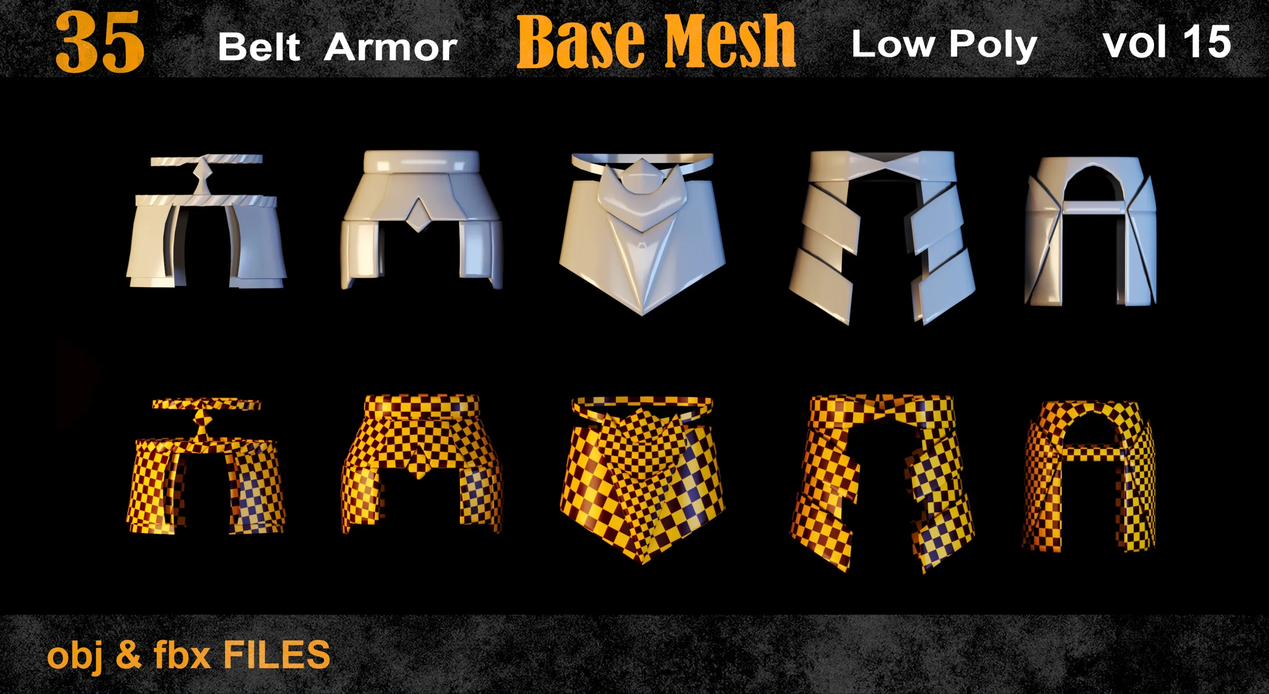 35 Belt Armor Base Mesh vol 15