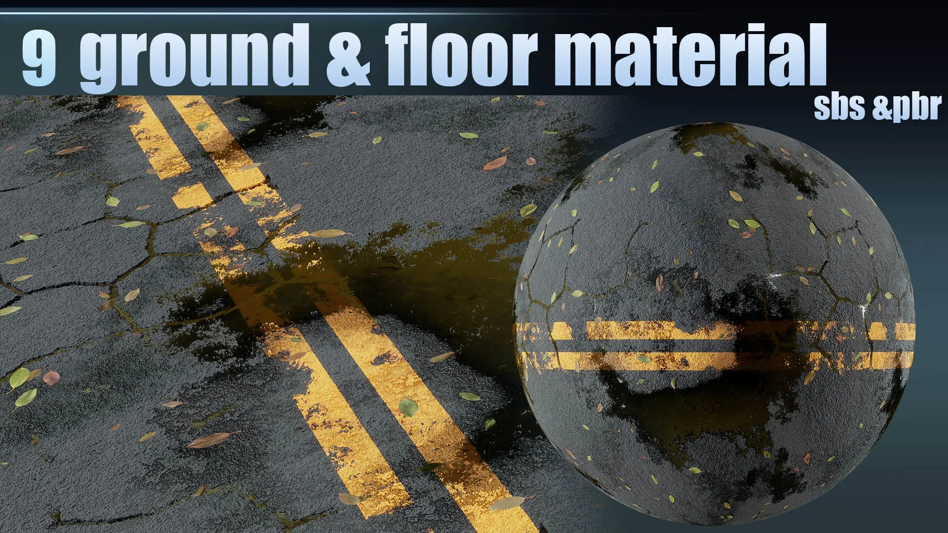9 ground  and floor texures +pbr