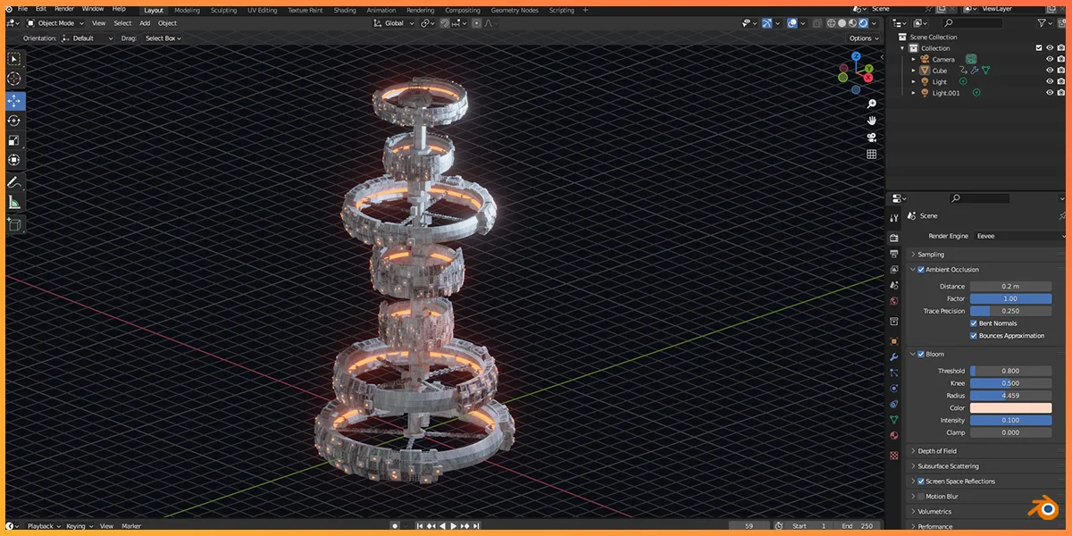 Blender Tutorial - Procedural Modeling Masterclass Procedural Space Station Generator