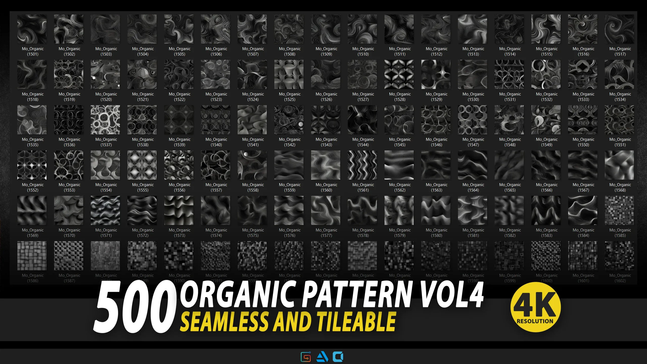 500 Organic Pattern Vol5 (Seamless And Tileable)