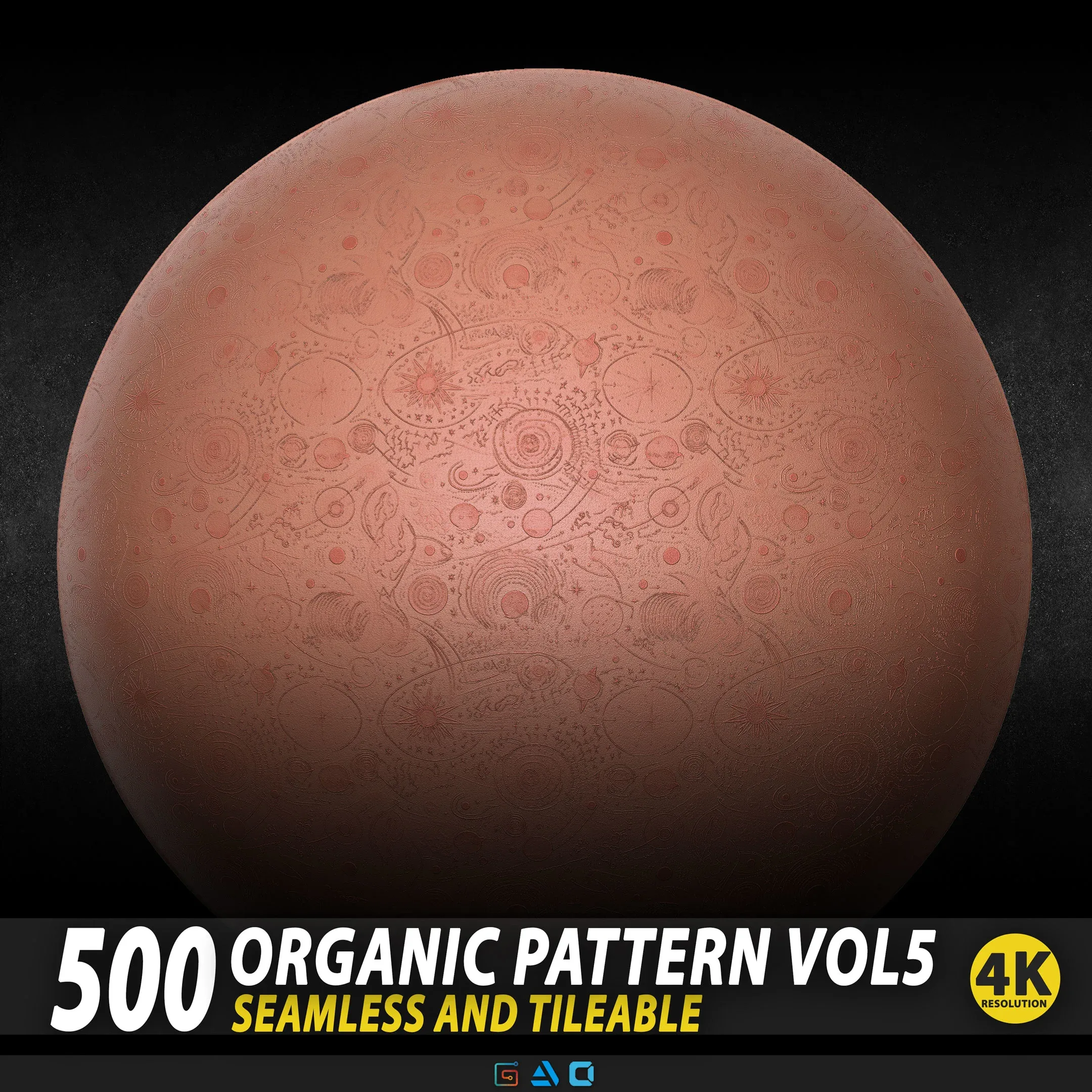 500 Organic Pattern Vol5 (Seamless And Tileable)