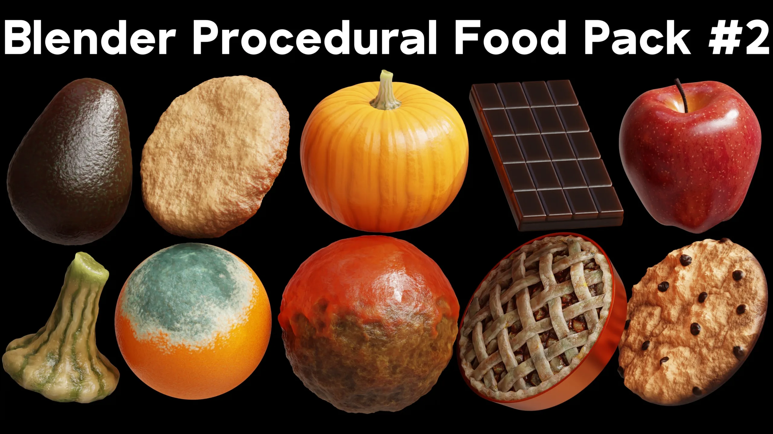 Blender Procedural Food Pack #2