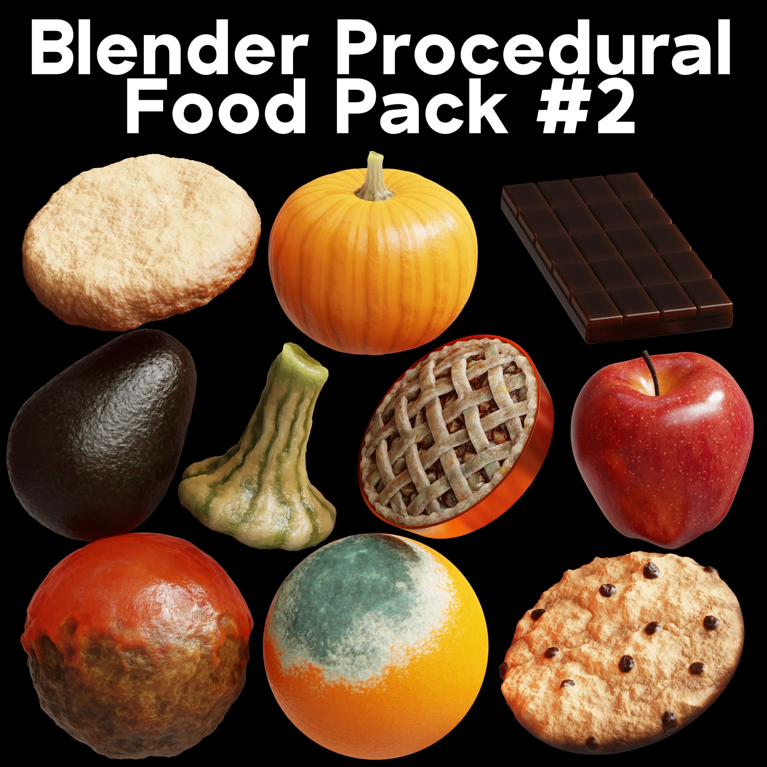 Blender Procedural Food Pack #2