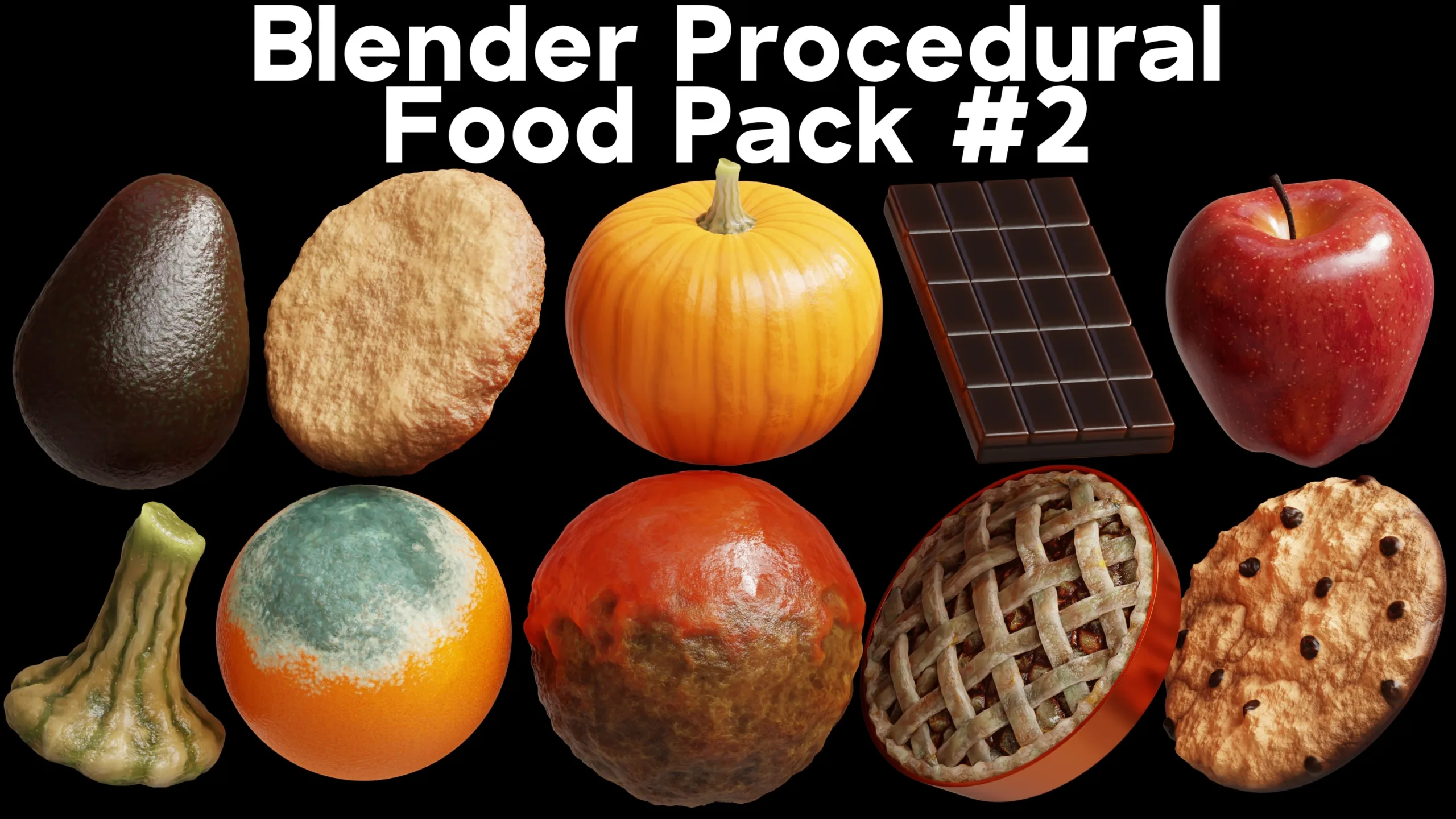 Blender Procedural Food Pack #2