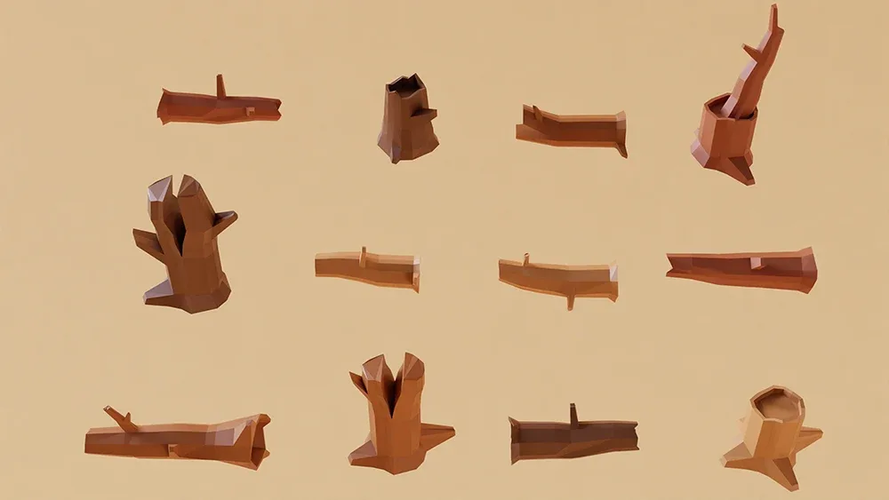 tree & Trunk kitbash VOL 01