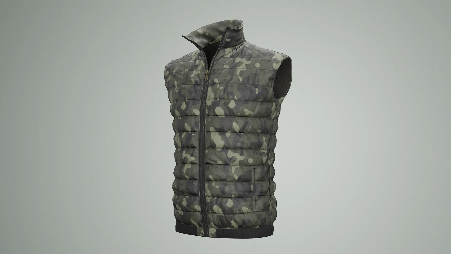 Jacket Sleeveless Camouflage