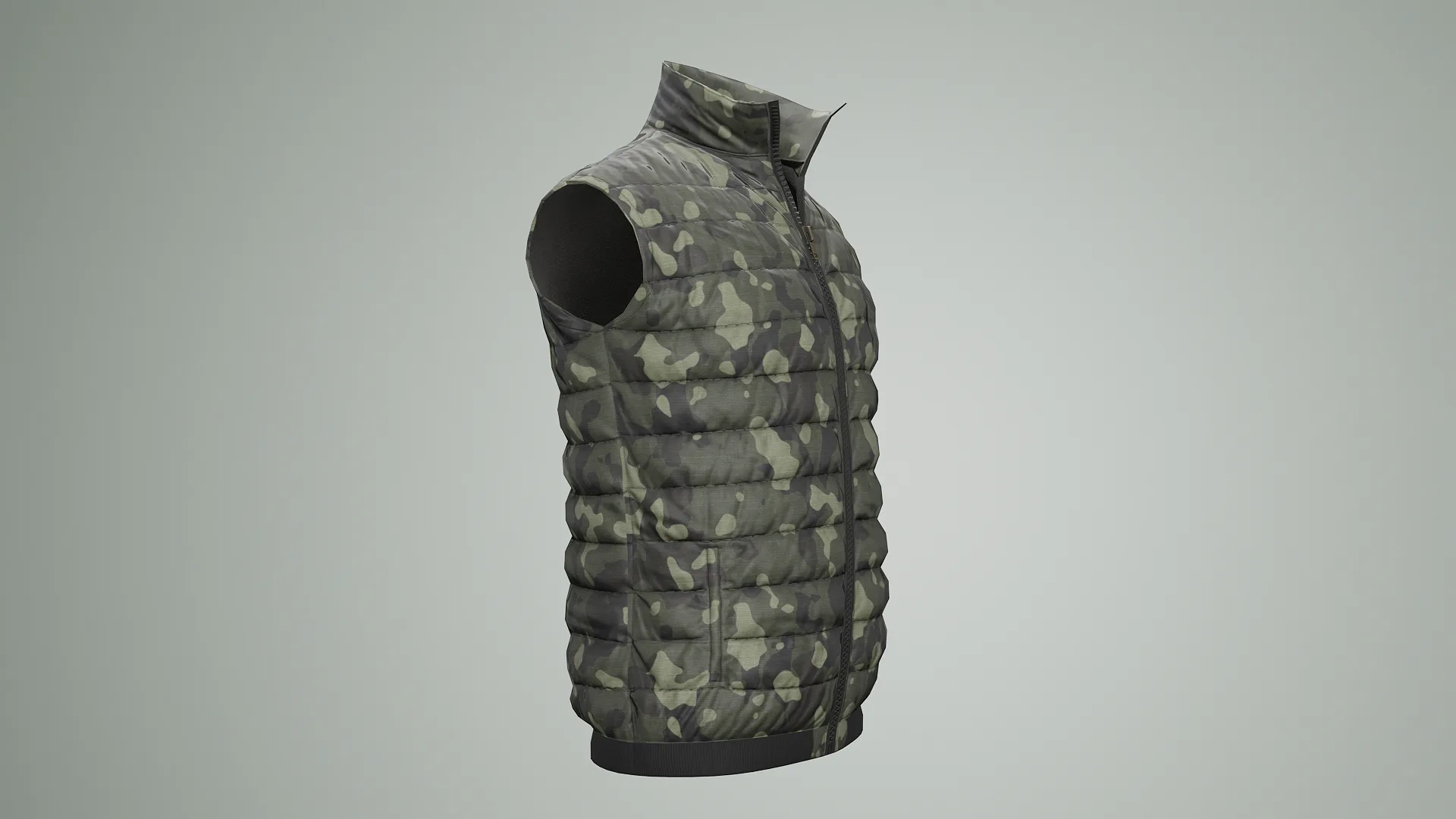 Jacket Sleeveless Camouflage