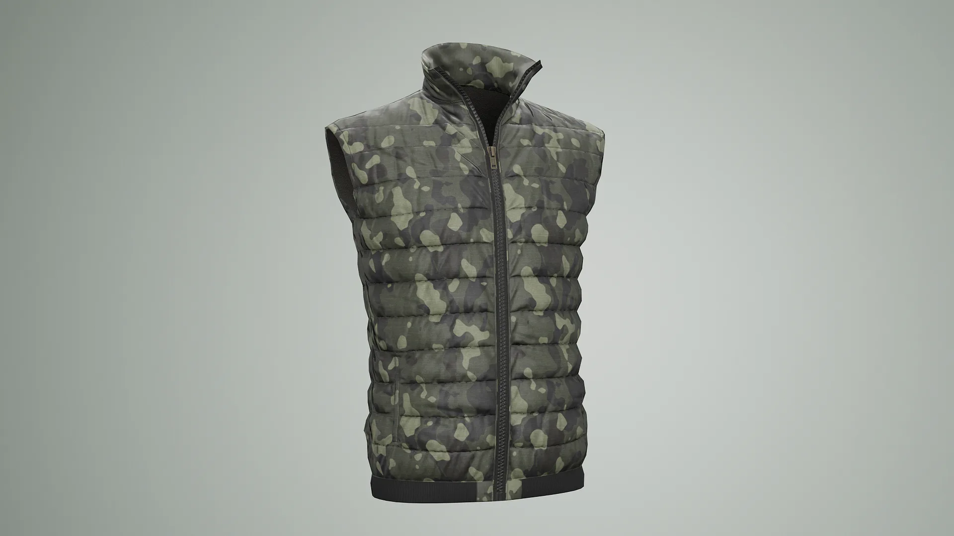Jacket Sleeveless Camouflage