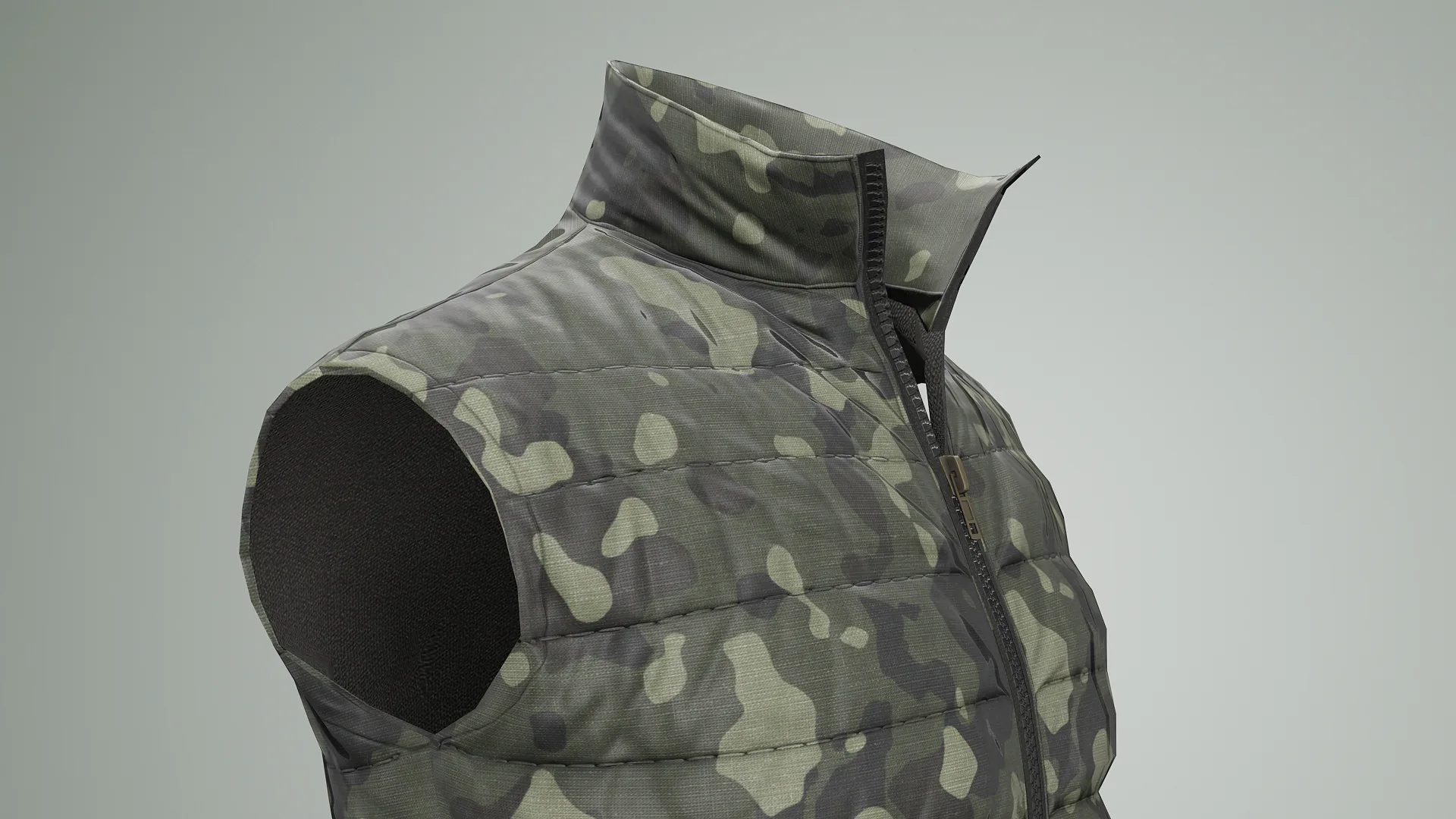 Jacket Sleeveless Camouflage