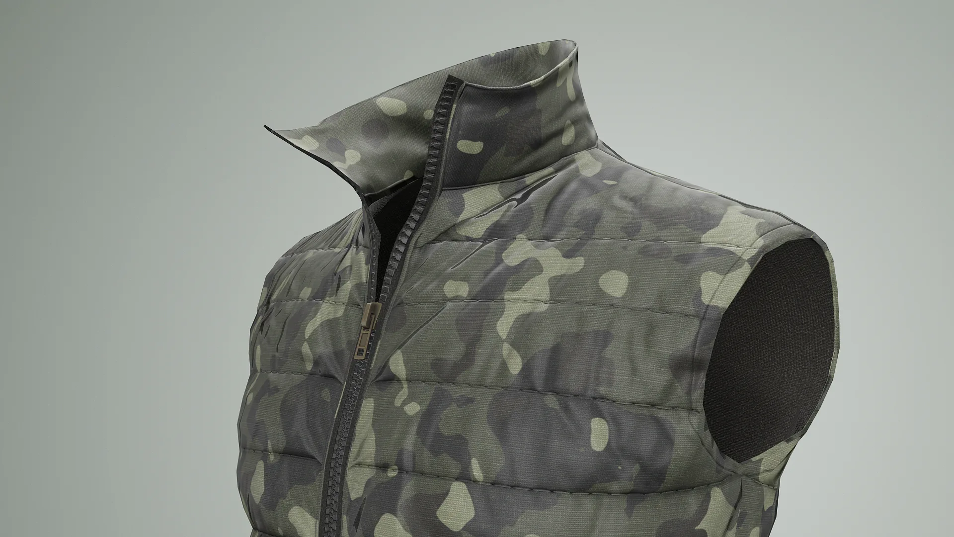 Jacket Sleeveless Camouflage