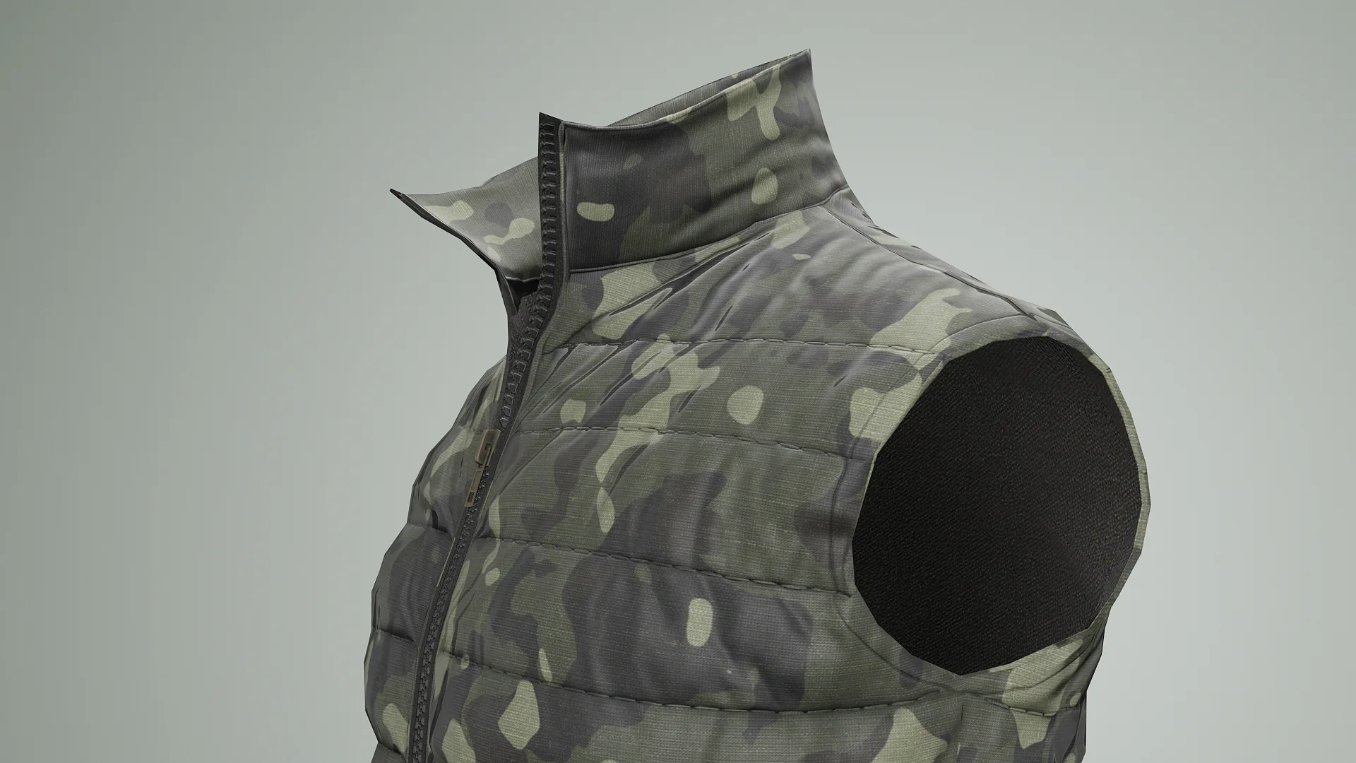 Jacket Sleeveless Camouflage