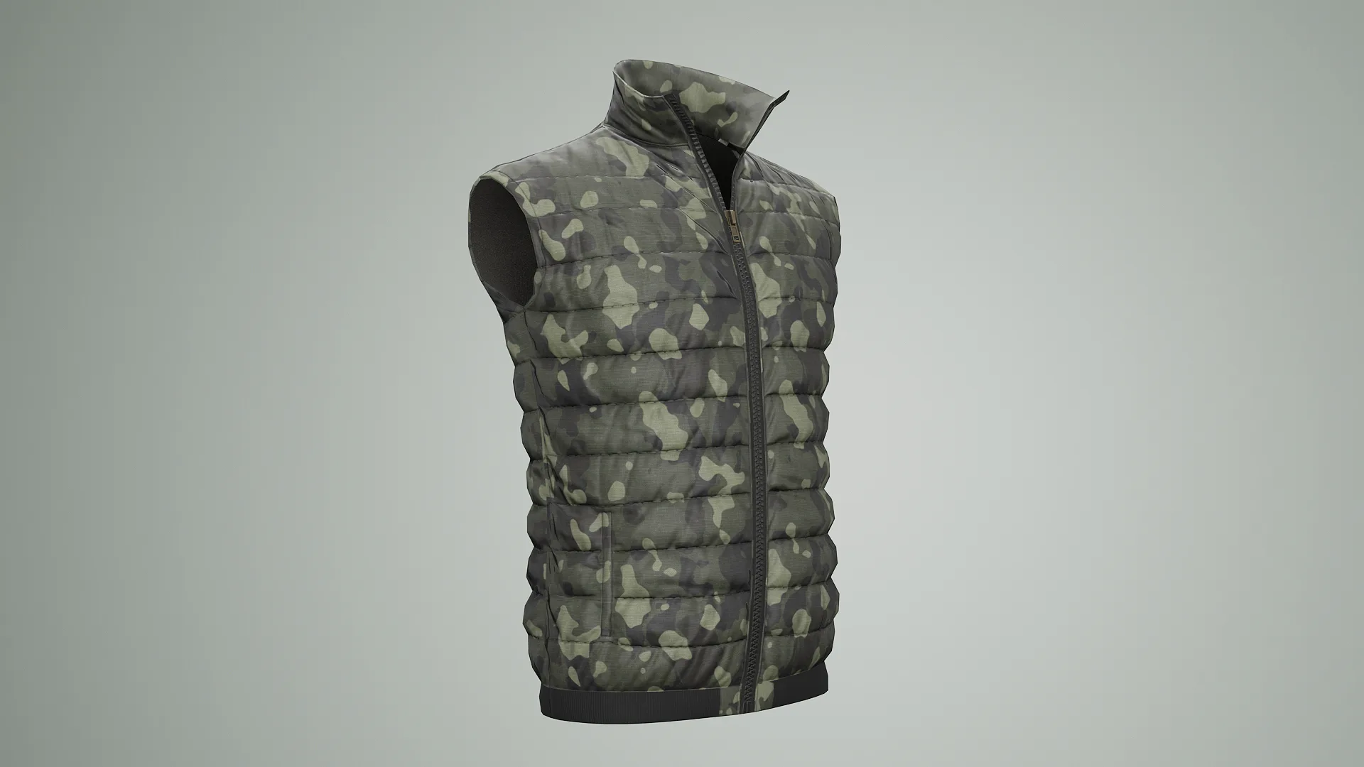 Jacket Sleeveless Camouflage