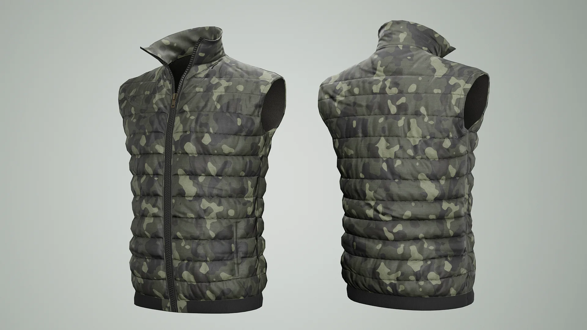 Jacket Sleeveless Camouflage