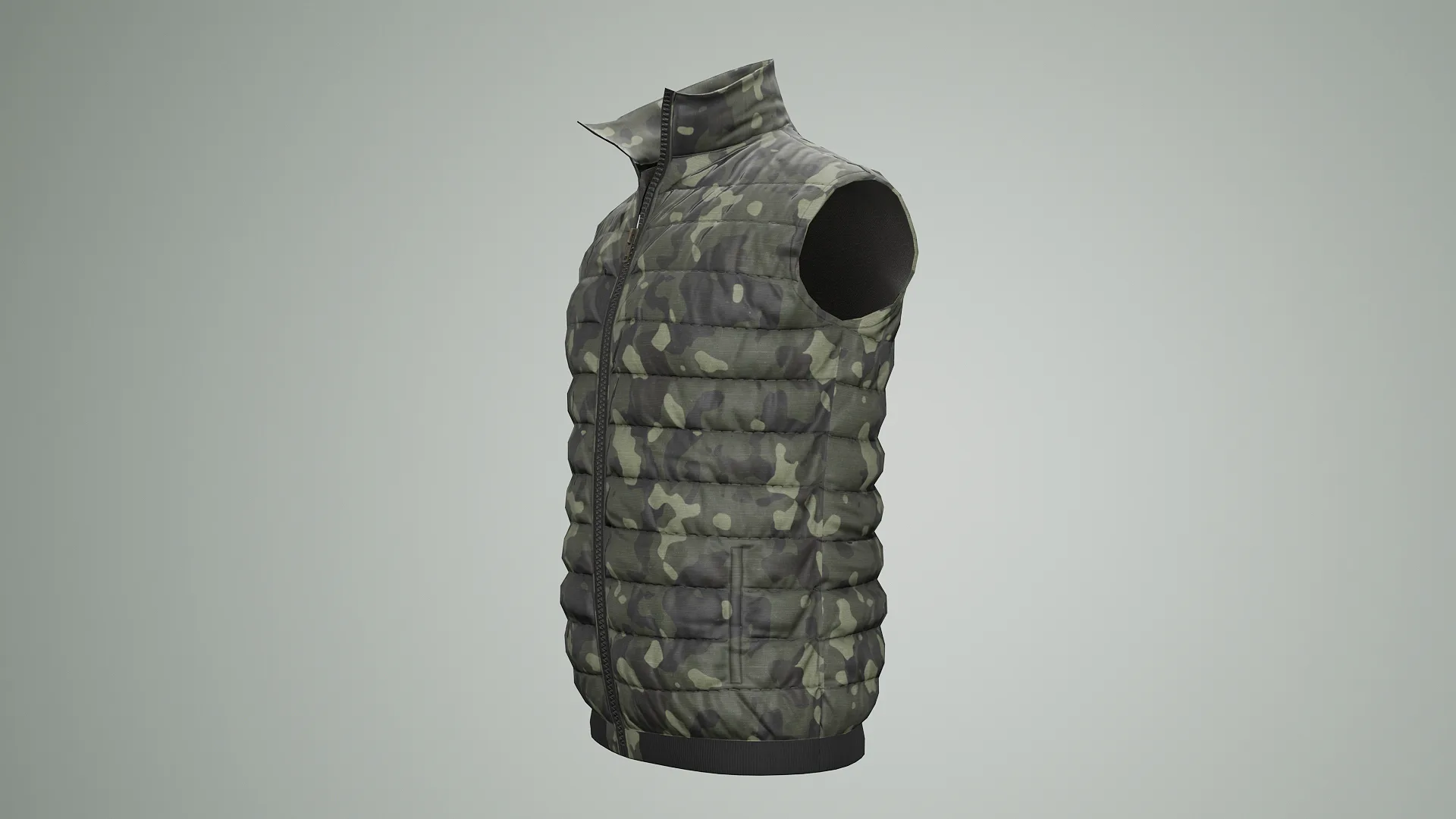 Jacket Sleeveless Camouflage