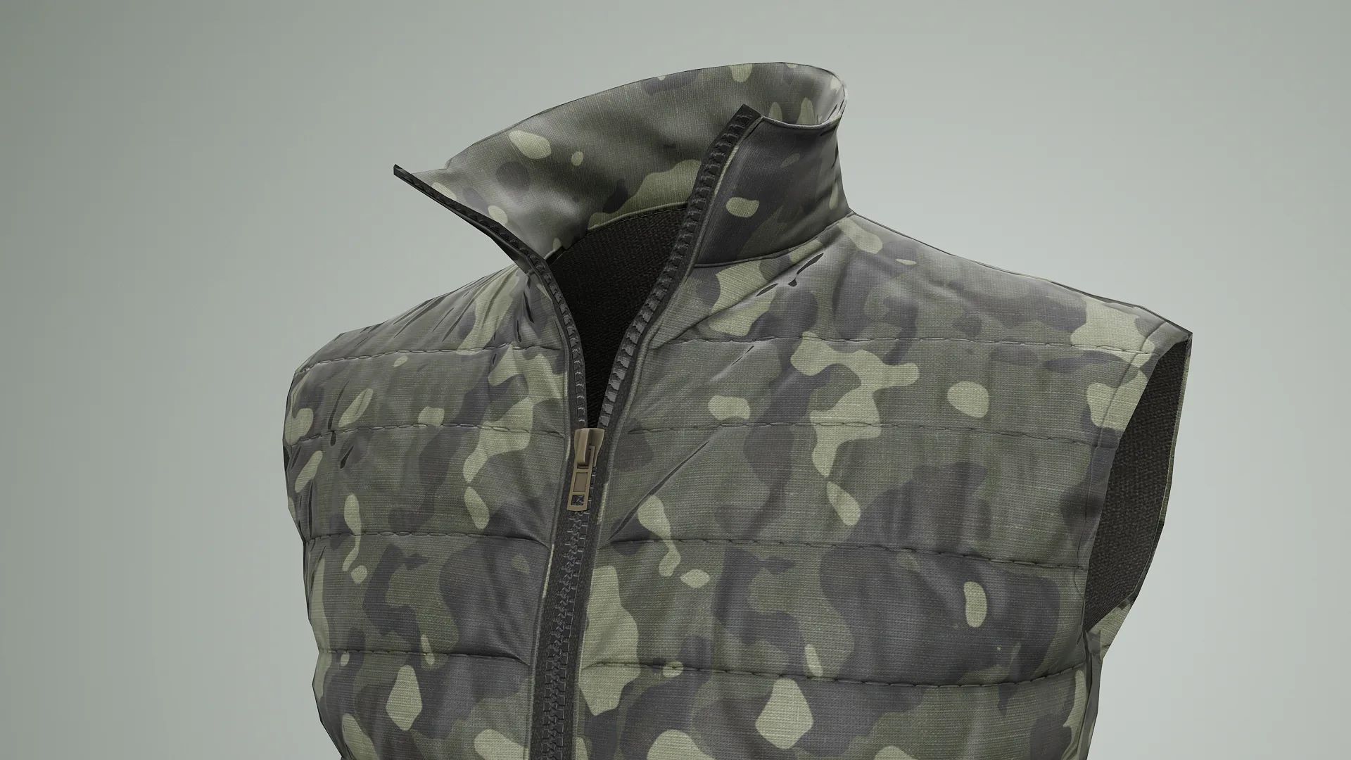 Jacket Sleeveless Camouflage